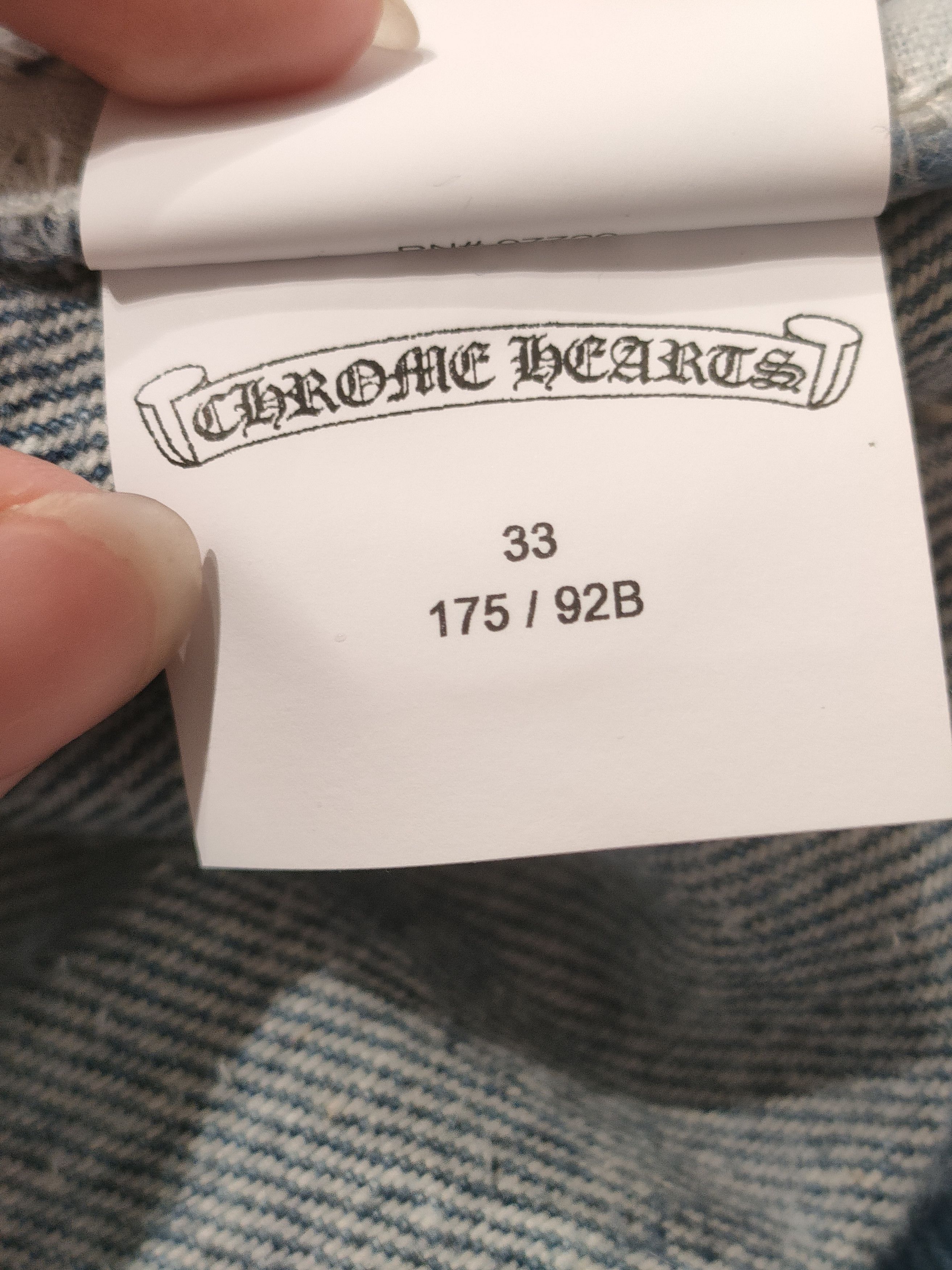 Chrome Hearts Chrome Hearts Levi's 517 Blue Cross Patch Spraypainted Jeans Size US 33 - 14 Thumbnail