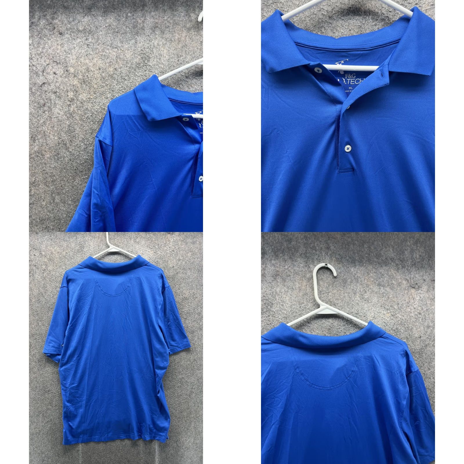 Vintage F&G Tech Polo Shirt Mens XL Blue Golf Short Sleeve Embroidered BallenIsles Logo Shirt Size US XL / EU 56 / 4 - 8 Thumbnail