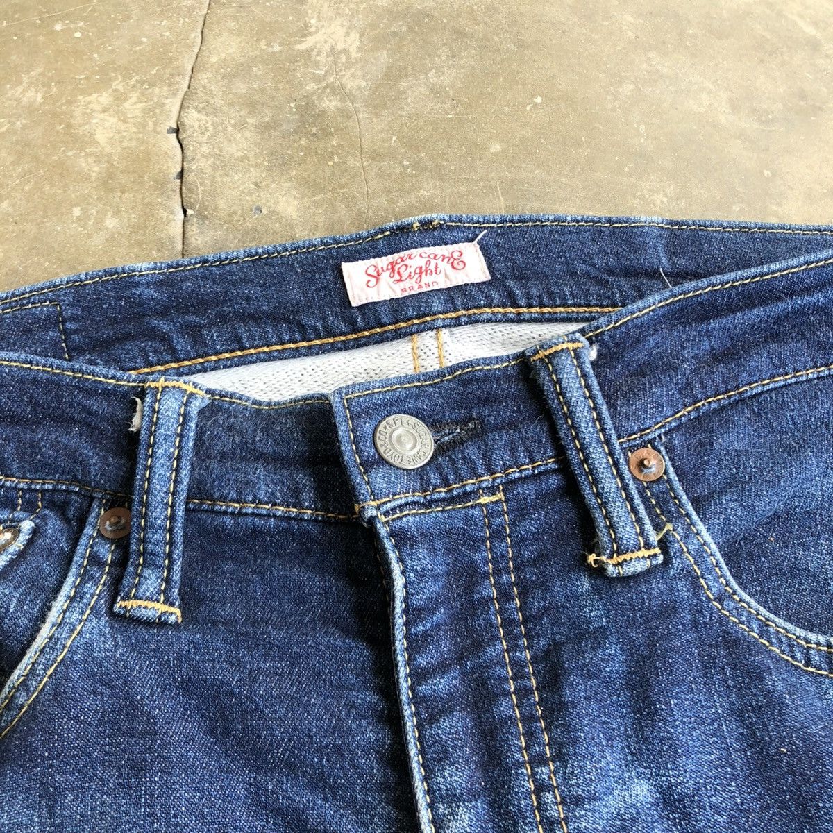 Sugar Cane Vintage Sugar Cane W32 Light Distressed Denim Jeans Pants Size US 31 - 10 Thumbnail