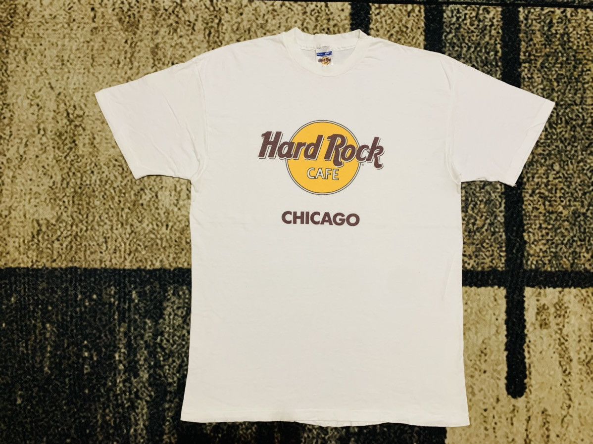 Hard Rock Cafe LAST DROP#Vintage Hard Rock Cafe Chicago Made In USA Size US L / EU 52-54 / 3 - 1 Thumbnail