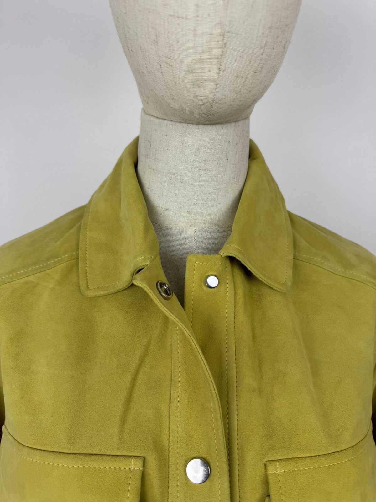 Scotch & Soda Scotch Soda Suede Overshirt Yellow Leather Jacket Womens Size S / US 4 / IT 40 - 6 Thumbnail