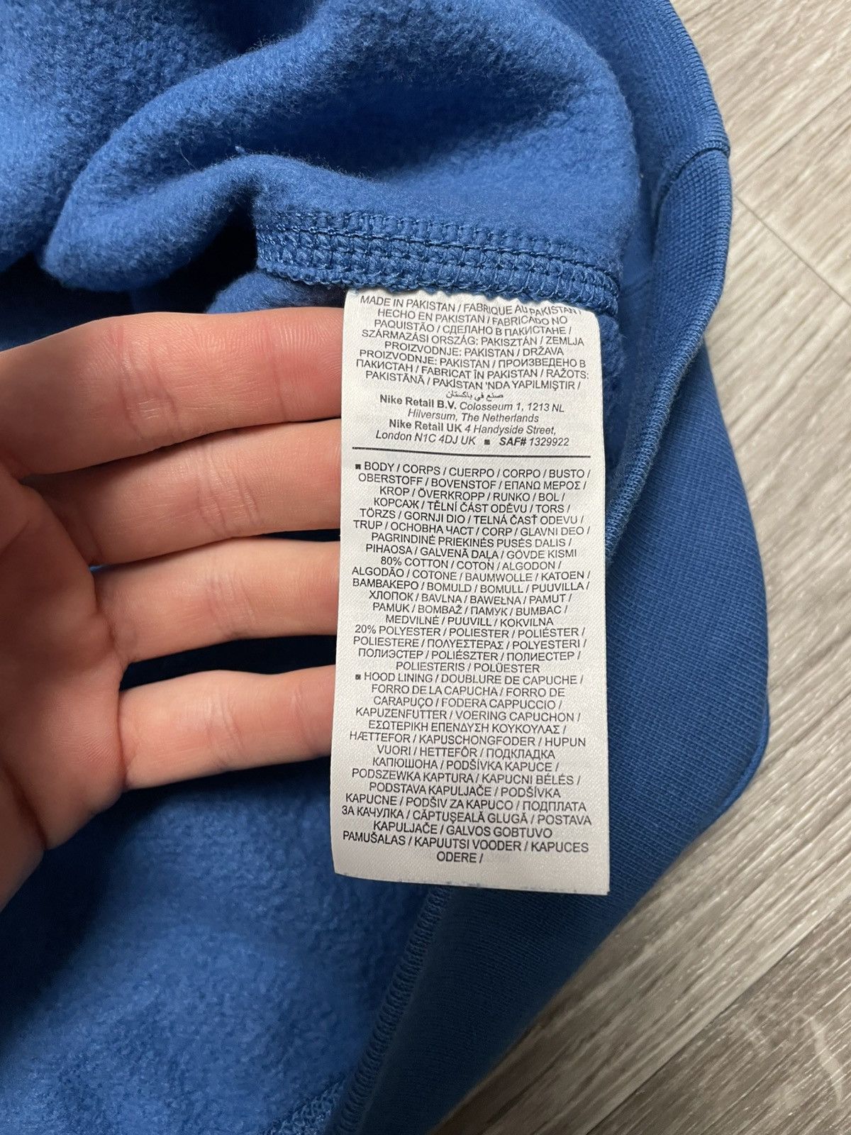 Nike Nike Swoosh Logo Blue Basic Hoodie Y2K Streetwear Size US L / EU 52-54 / 3 - 8 Thumbnail