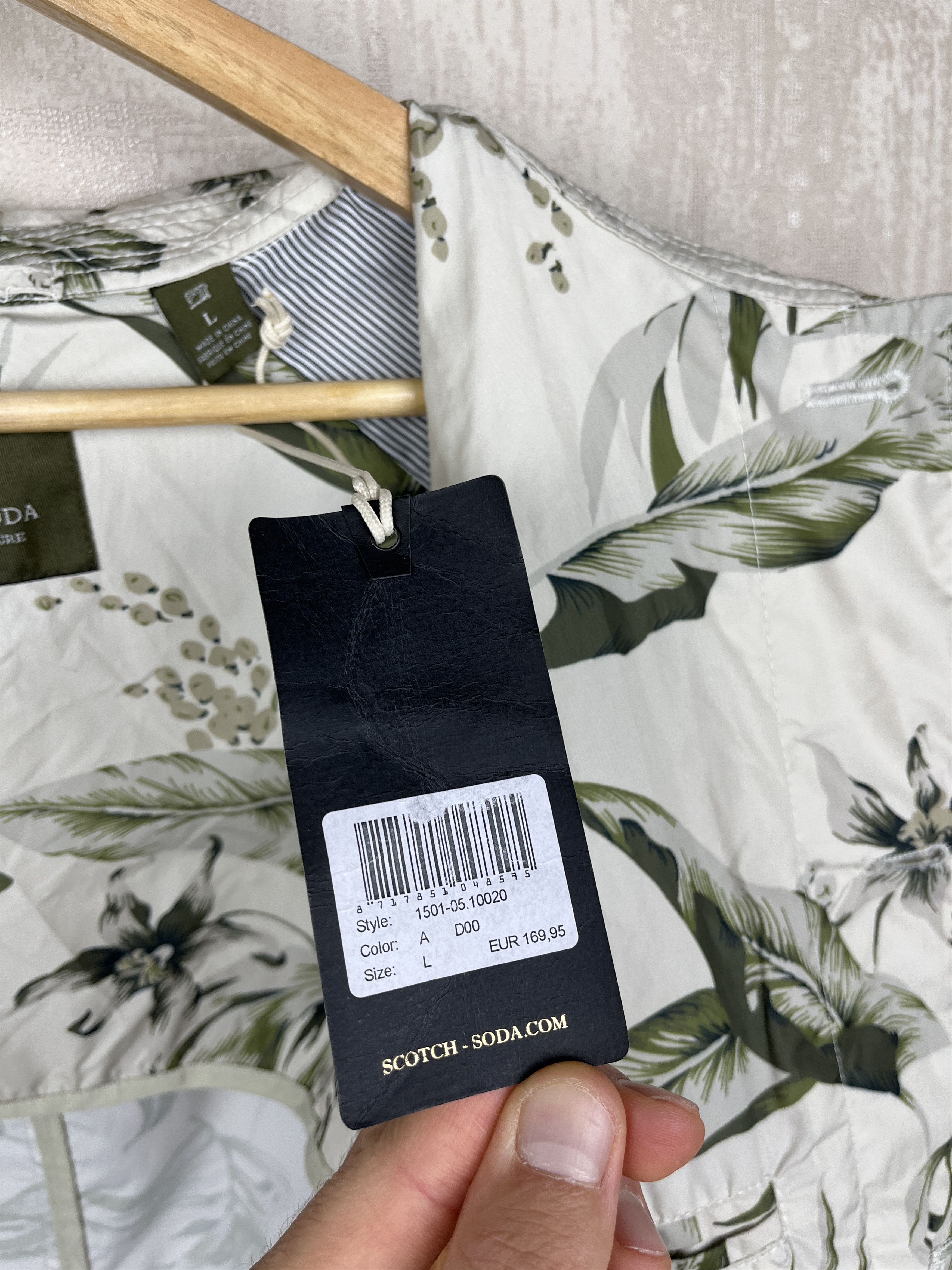 Scotch & Soda SCOTCH & SODA Tropic Pattern Lightweight Long Jacket Size US L / EU 52-54 / 3 - 14 Thumbnail