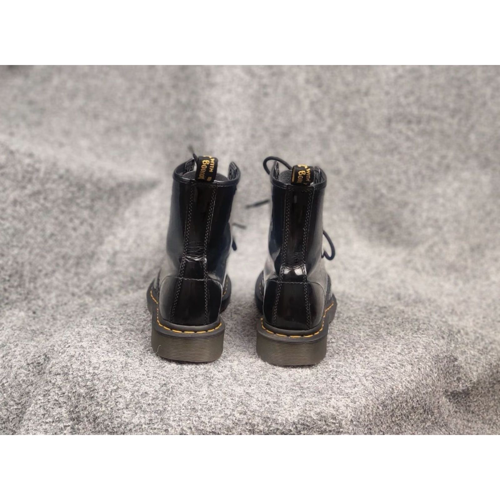 Dr. Martens Dr. Martens 11821 Black Leather Combat Lace Up Boots Women's UK 4 US 6 EU 37 Ankle Patent Patent Black Leather Combat Boots Women Size US 6 / IT 36 - 6 Thumbnail