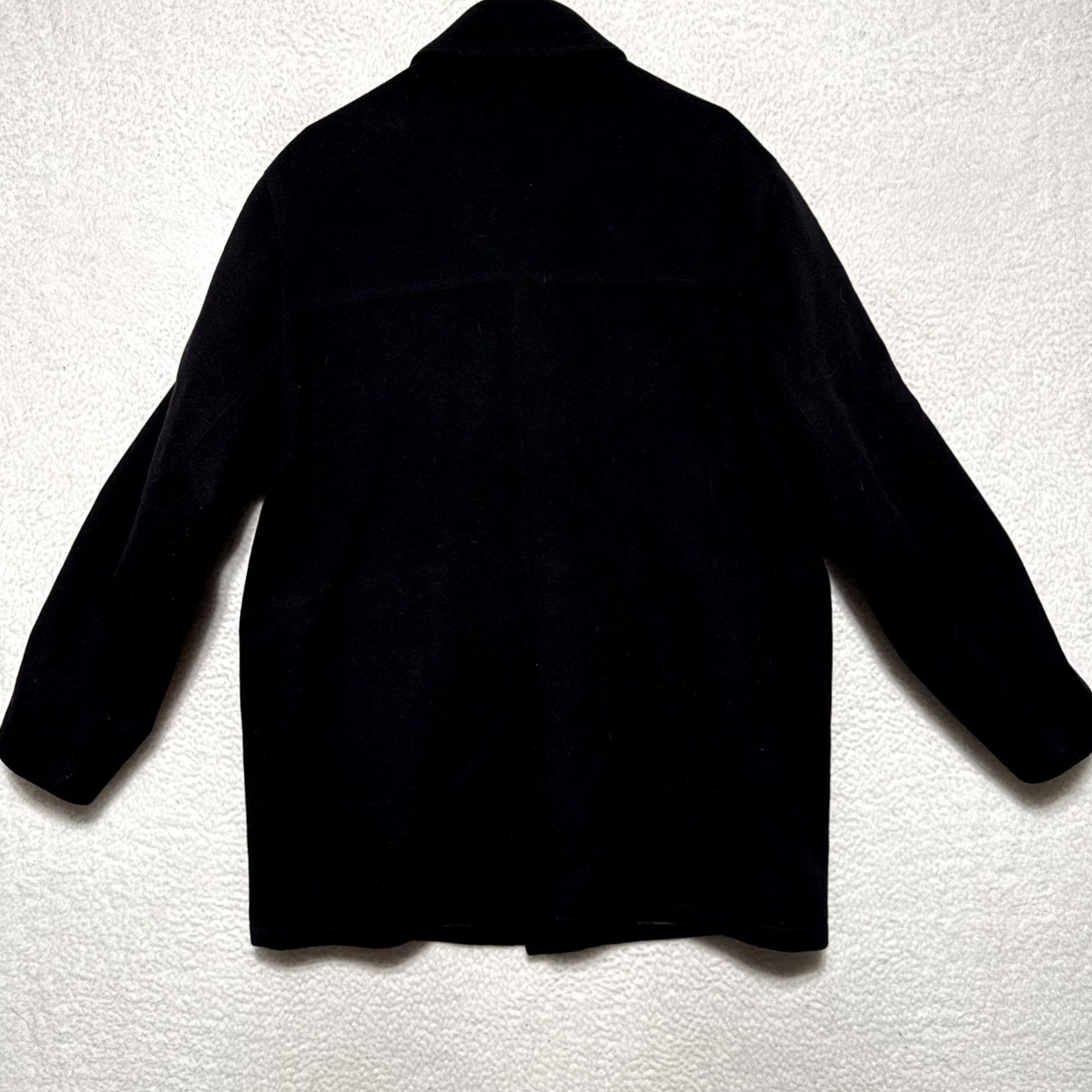 Vintage VINTAGE ZYLOS George Machado Cashmere Blend Pea Coat Men’s Large L Black Wool Solid Button Coat Men Size US L / EU 52-54 / 3 - 2 Thumbnail