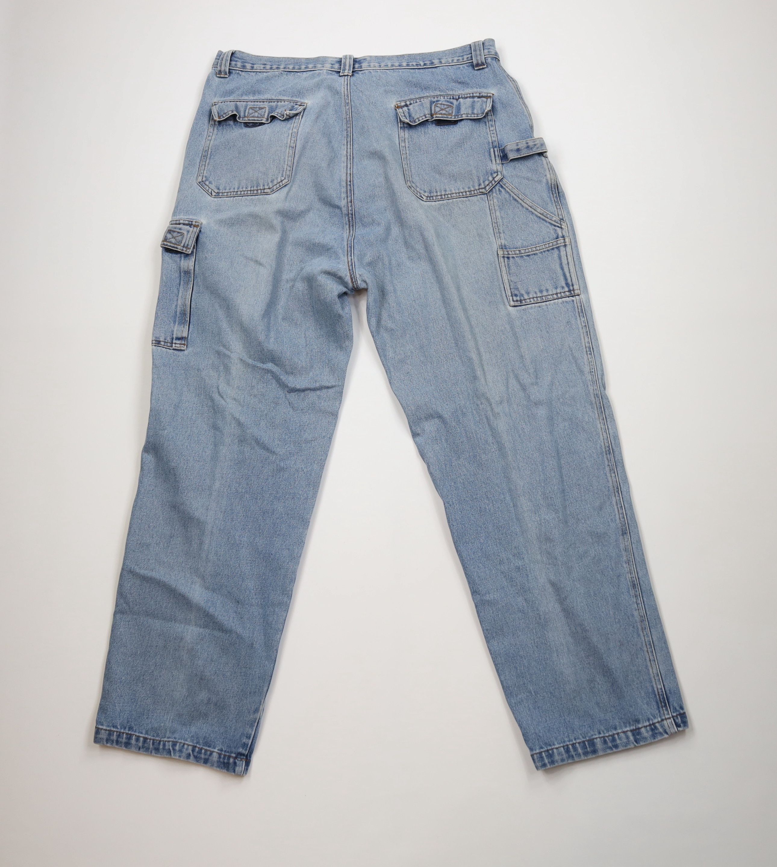 Vintage Vintage 90s Y2K Streetwear Baggy Wide Leg Cargo Jeans Blue Size US 38 / EU 54 - 11 Thumbnail