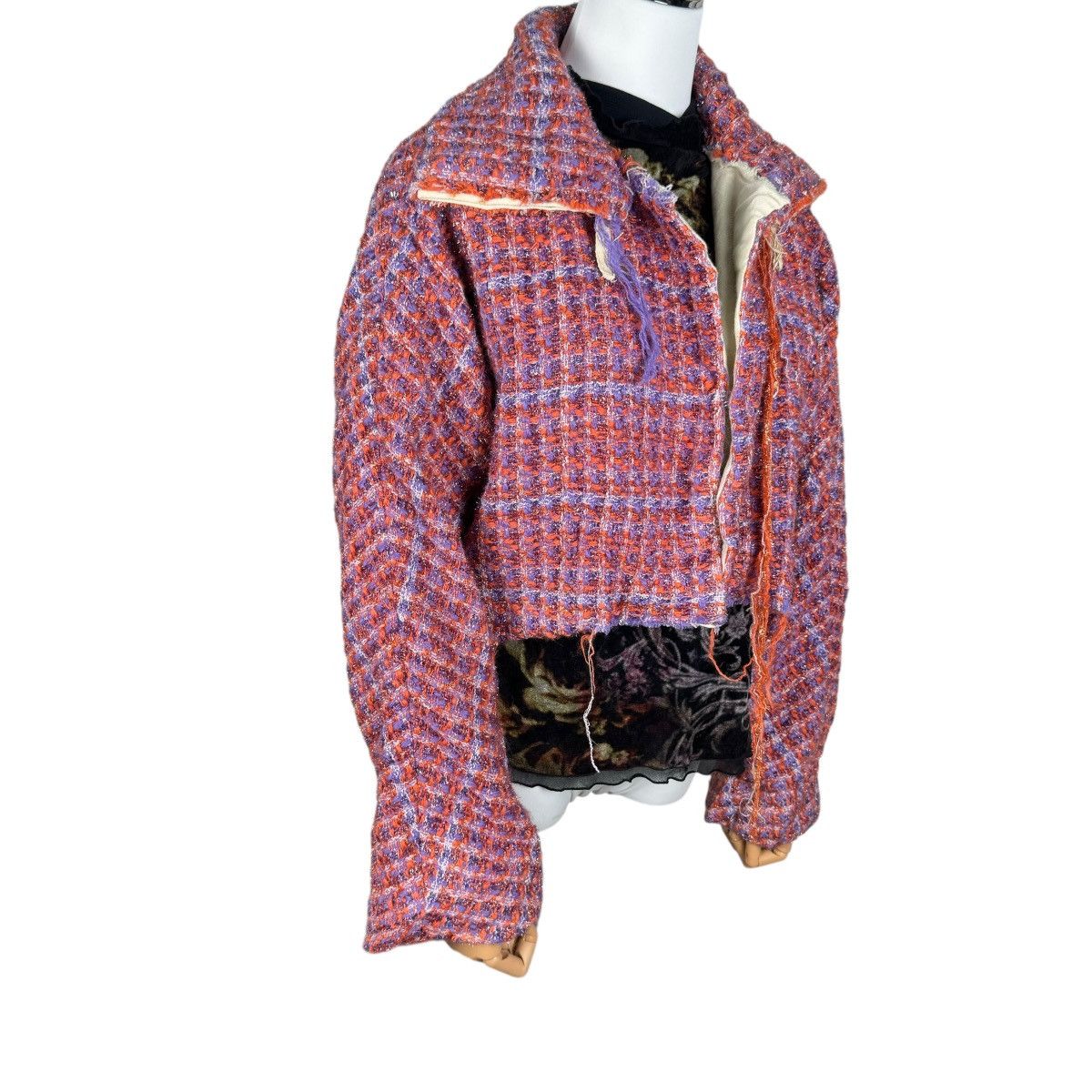 Yohji Yamamoto 🌟YOHJI YAMAMOTO 2000s TWEED CROPPED JACKET Size S / US 4 / IT 40 - 1 Thumbnail