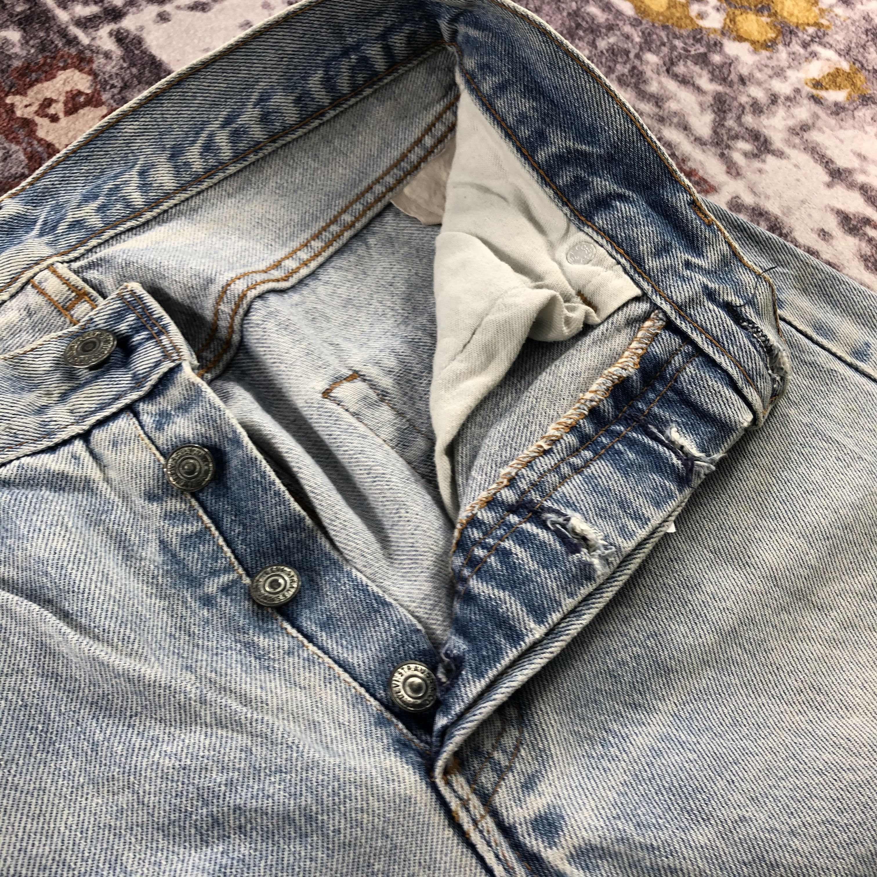 Levi's × Vintage 90s Vintage Ripped Levis 501 Jeans-JM2531 Size US 28 / EU 44 - 11 Thumbnail