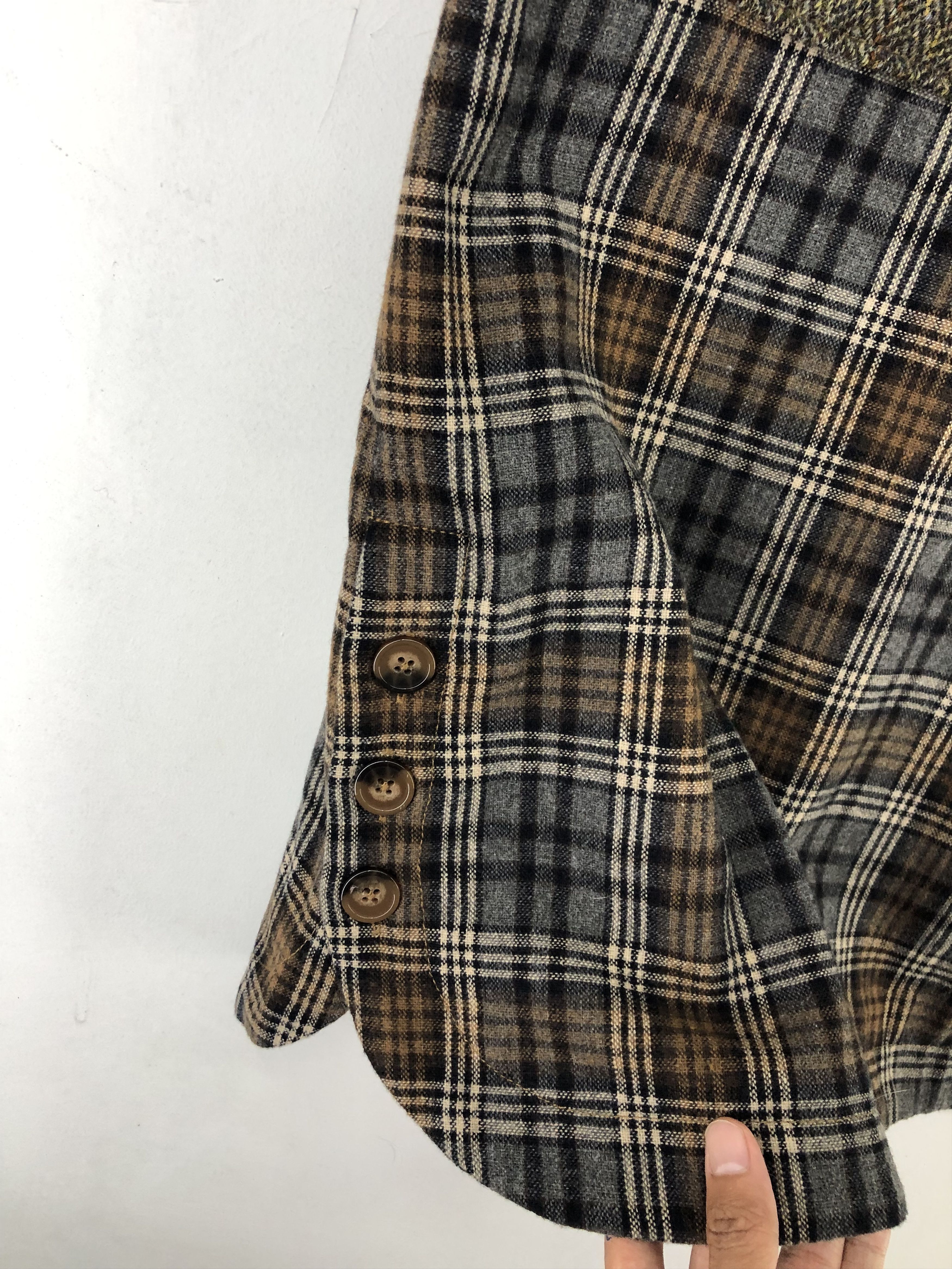 Harris Tweed Harris Tweed x Shimamura Check Pattern Wool Tunic Dress Size L / US 10 / IT 46 - 6 Thumbnail