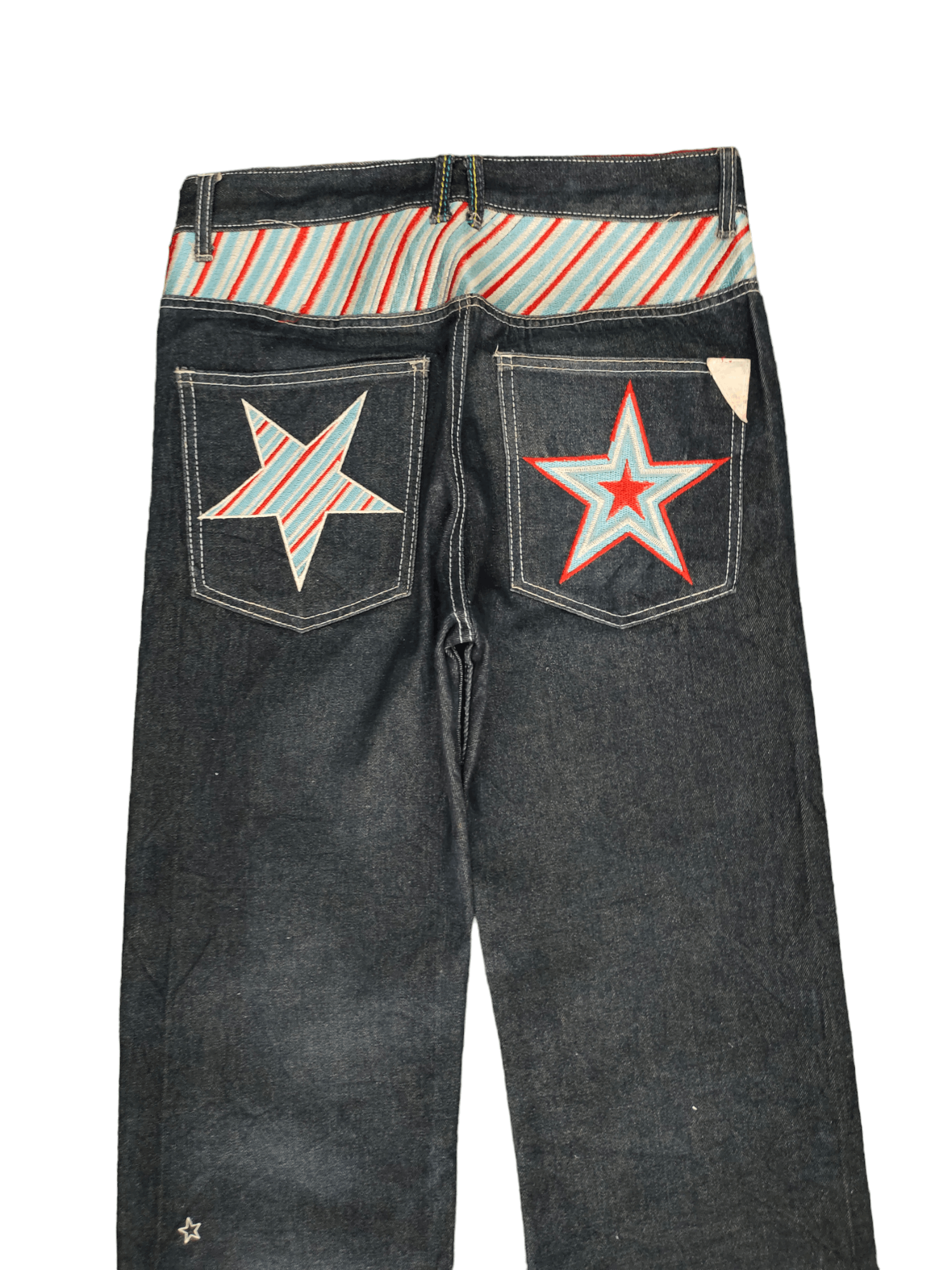 Hysteric Glamour × Undercover Vintage Y2k Sygf Stars Embroidered Baggy Jeans Jnco Style Size US 33 - 2 Thumbnail