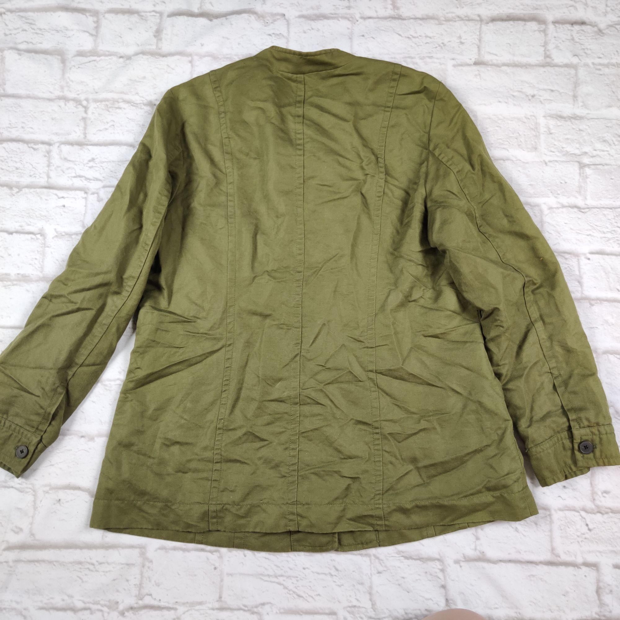 Coldwater Creek Coldwater Creek 14 Olive Green Linen Cotton Button Front Uti Size XL / US 12-14 / IT 48-50 - 2 Thumbnail