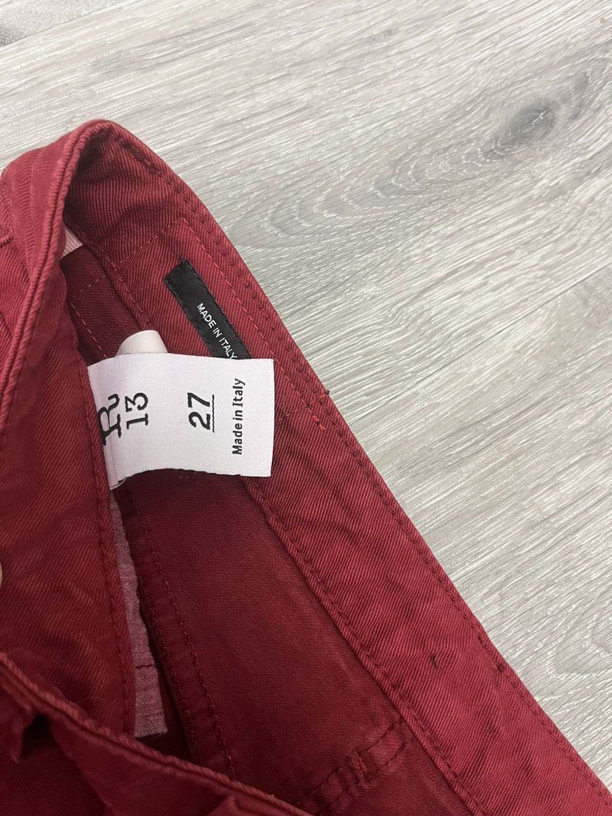 R13 R13 Boy Straight Vivid Red Stretch. Size 27 Size 27" / US 4 / IT 40 - 7 Thumbnail
