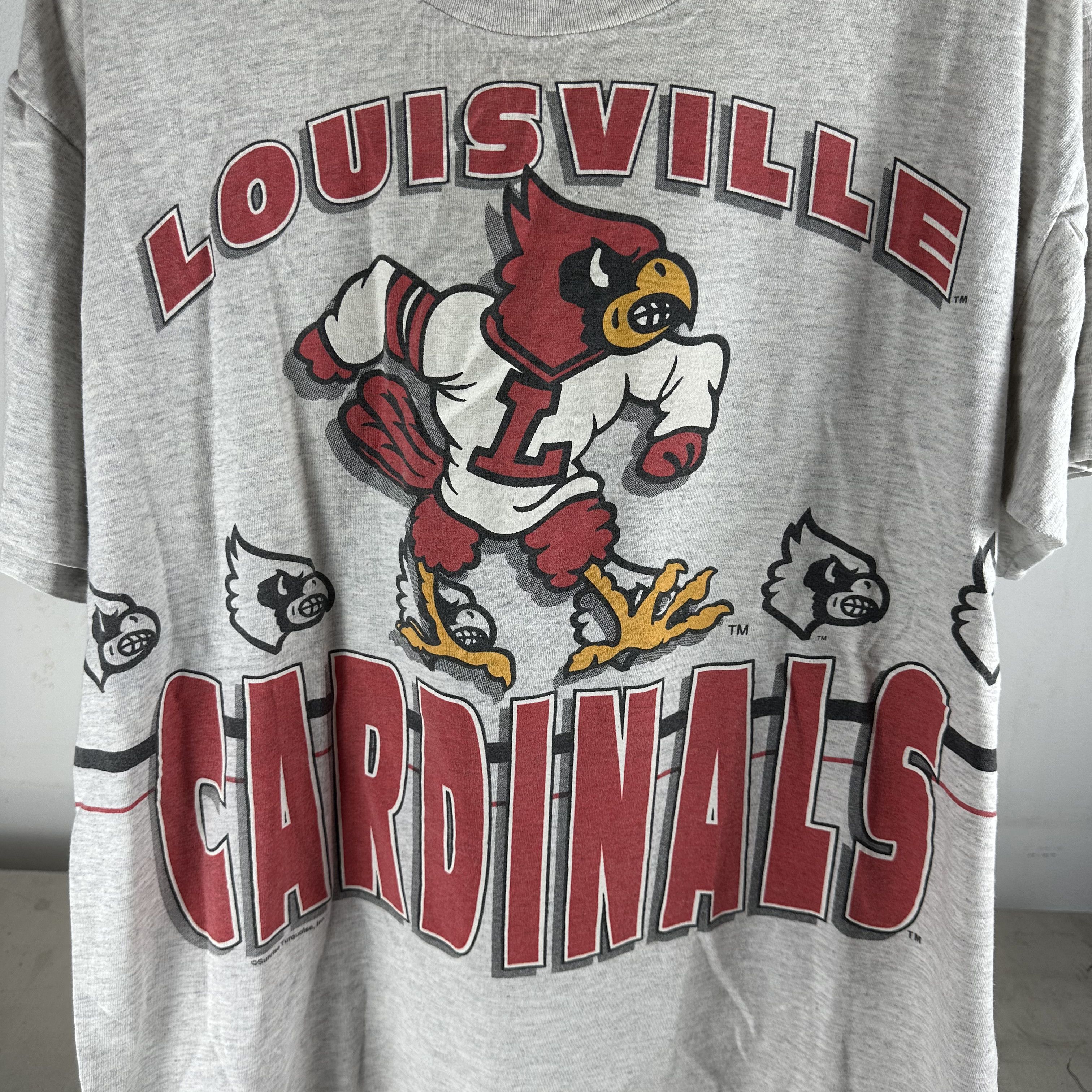 Vintage Vintage 90s Louisville Cardinals NCAA Double Sided T-Shirt Size US XL / EU 56 / 4 - 2 Thumbnail