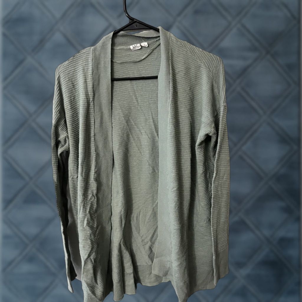 Gap Gap Cardigan Knit Sweater Women's XS Green Casual Short Sleeve Retro 90s Size XS / US 0-2 / IT 36-38 - 1 Thumbnail
