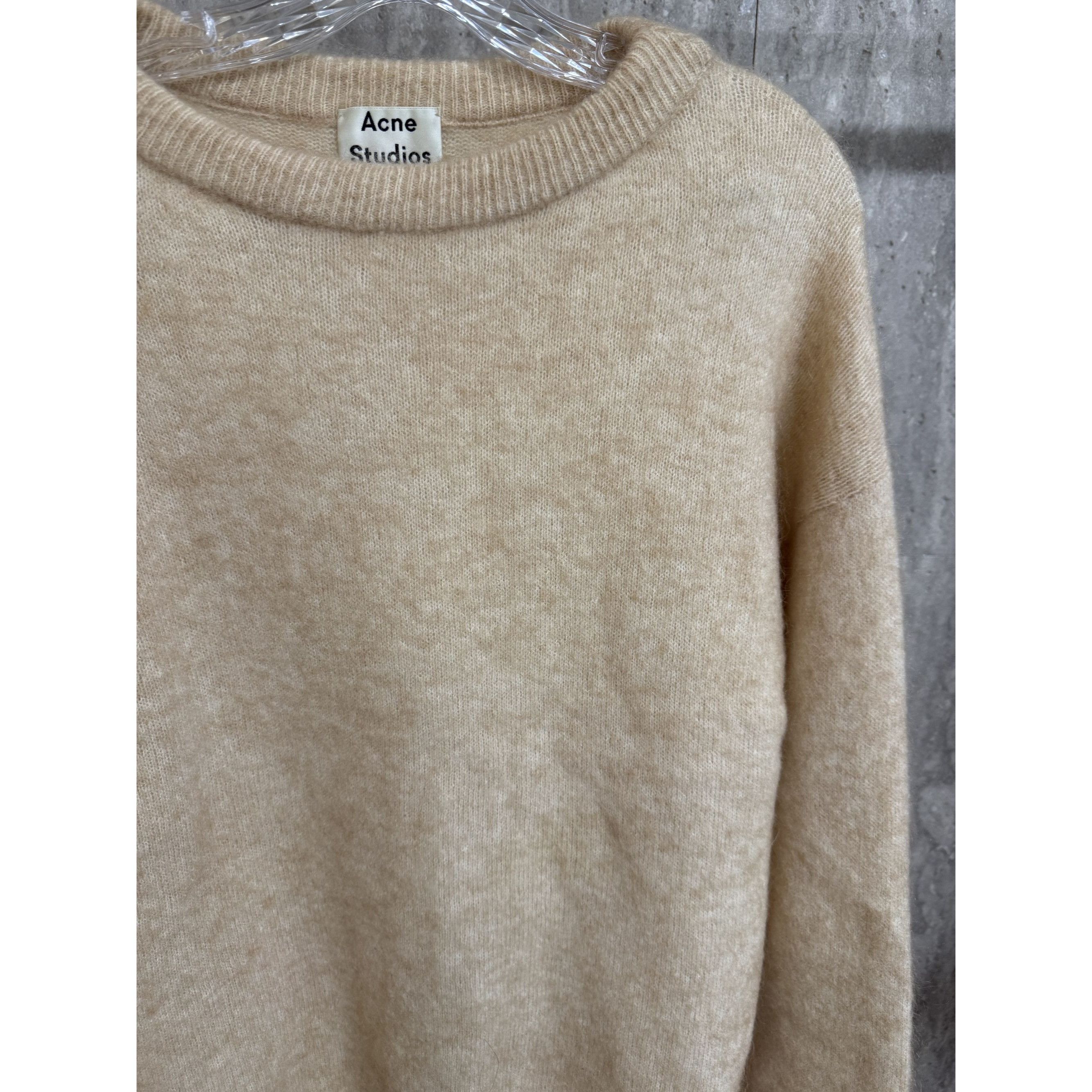 Acne Studios Acne Studios Beige Dramatic Mohair Wool Blend Sweater XS Size XS / US 0-2 / IT 36-38 - 7 Thumbnail