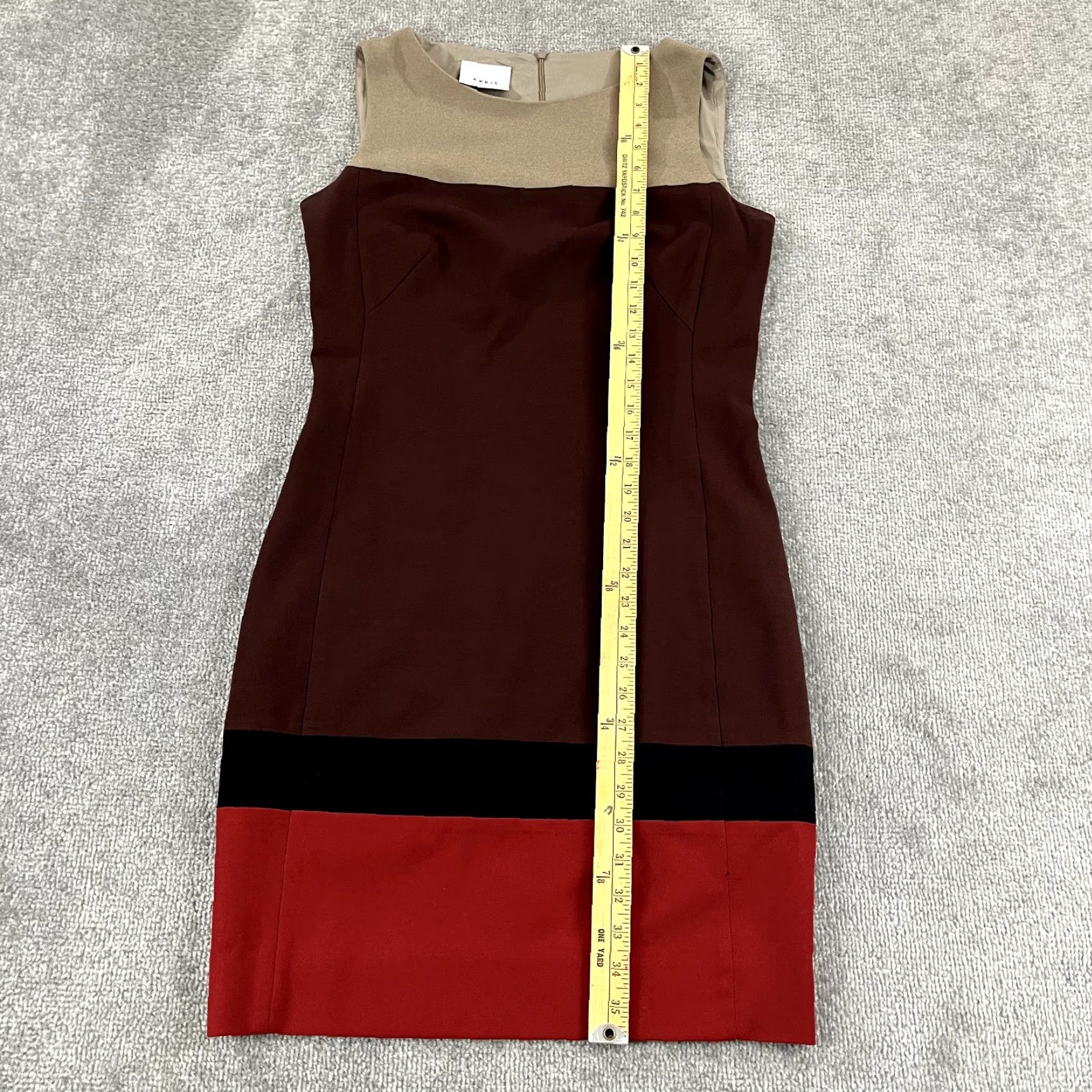 Akris AKRIS PUNTO Dress Womens Size US 6 FR 38 Wool Sheath Color Block Sleeveless Size M / US 6-8 / IT 42-44 - 7 Thumbnail