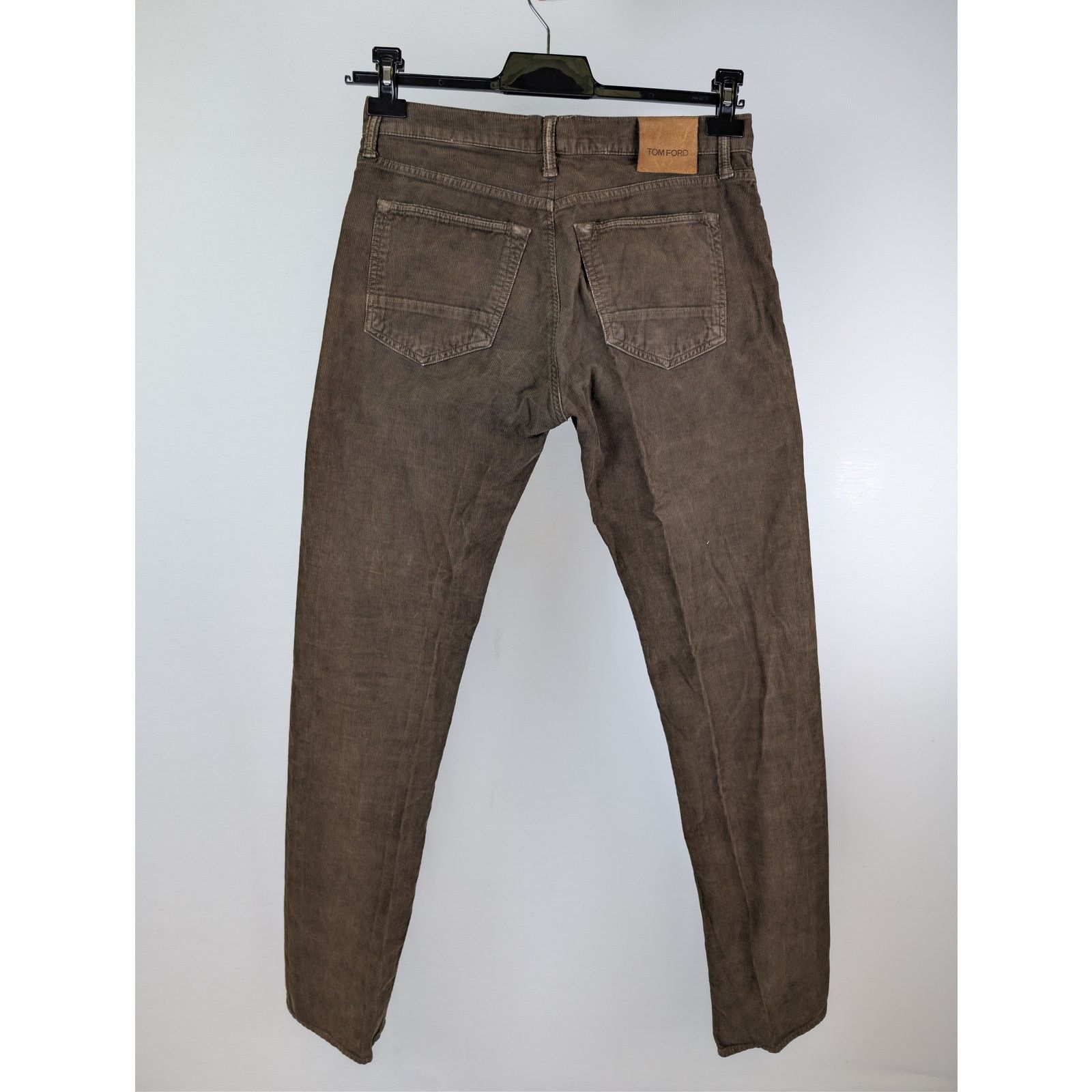 Tom Ford o1rshd1 CC20 slim-fit selvedge denim jeans in a brown/taupe Size US 33 - 12 Thumbnail