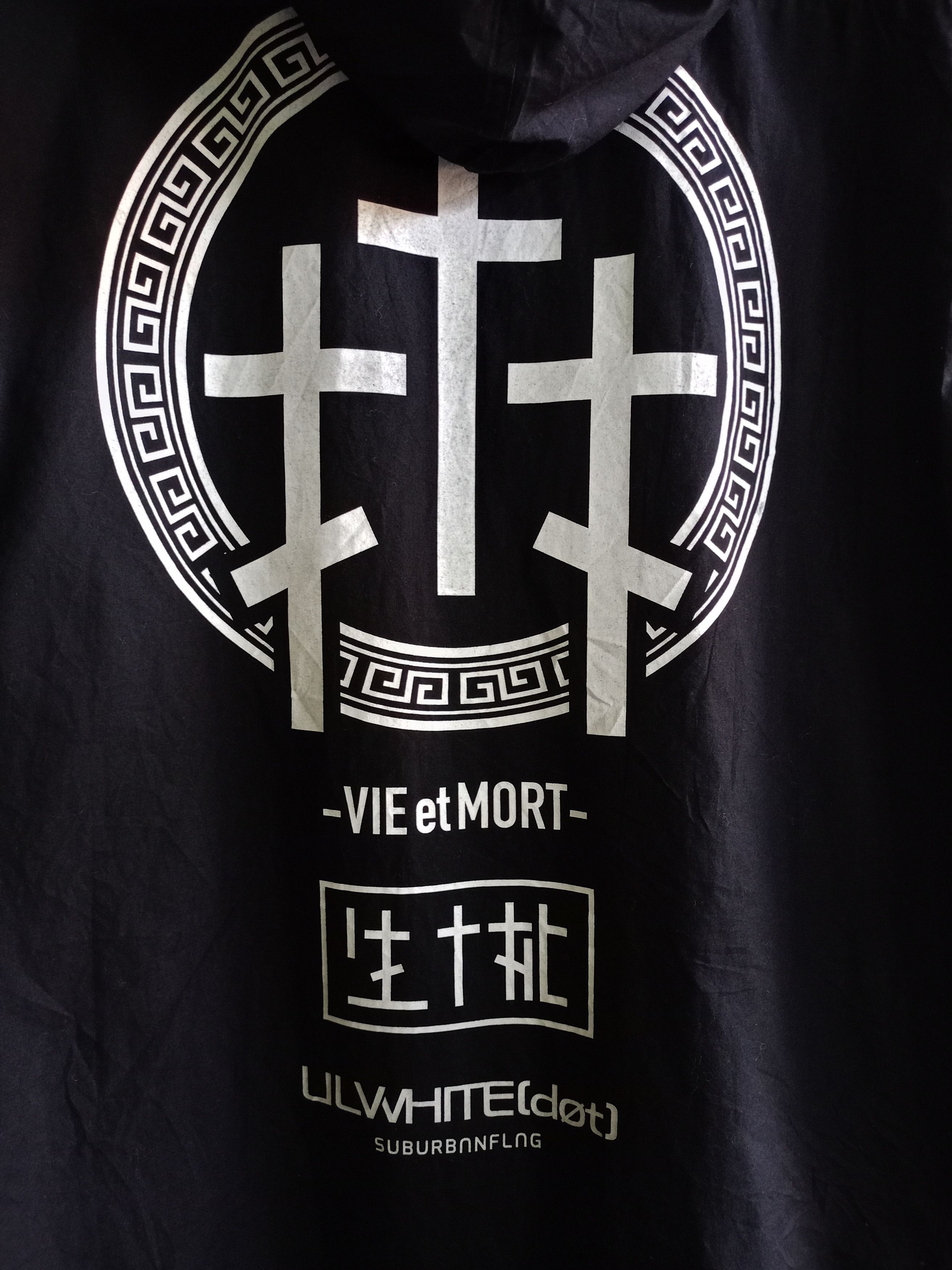 If Six Was Nine × Japanese Brand × Le Grande Bleu (L.G.B.) LILWhite(dot) Black Hoodie Long Sleeve shirt Size US XL / EU 56 / 4 - 4 Thumbnail