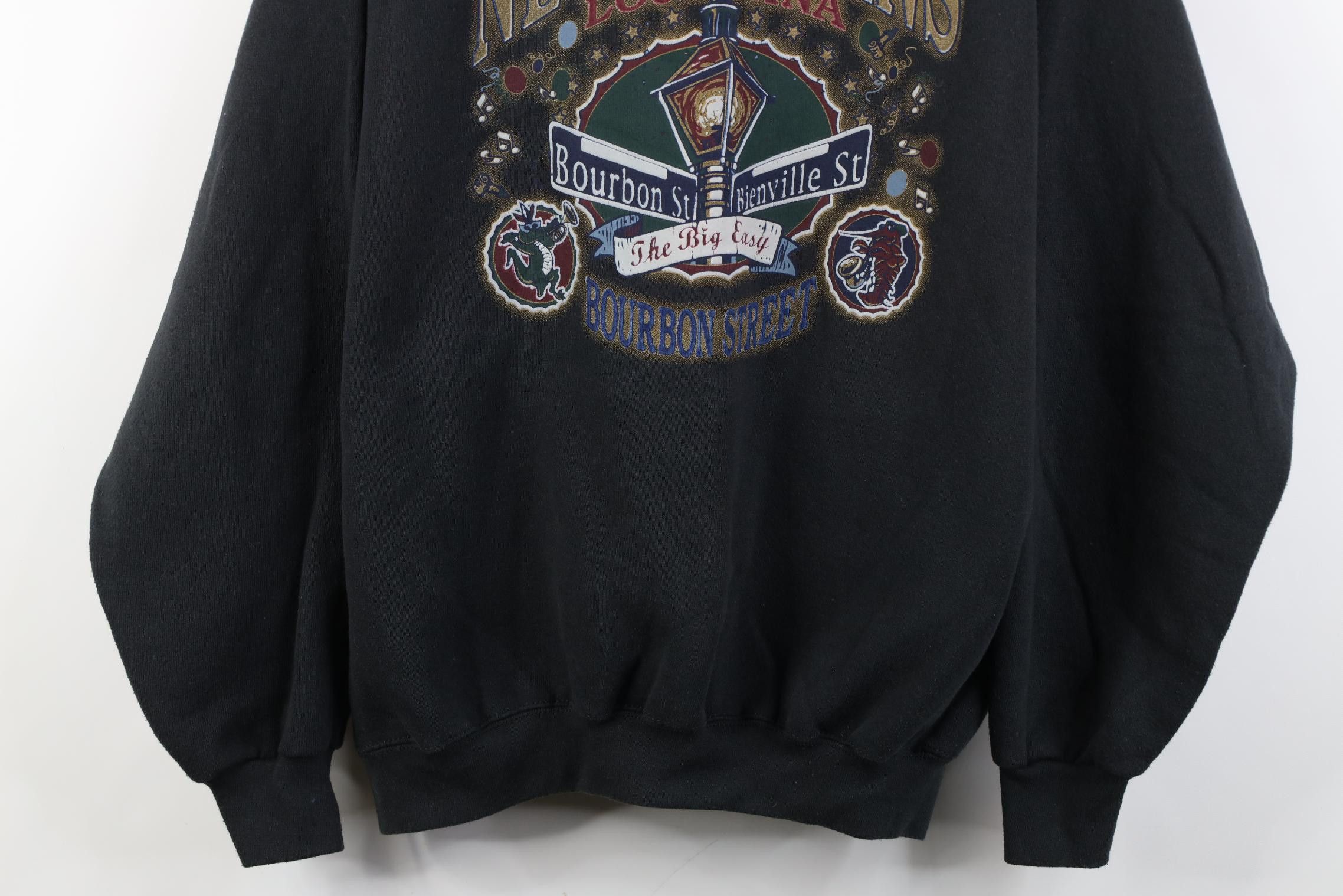 Vintage Vintage 90s Bourbon Street The Big Easy Sweatshirt USA Size L / US 10 / IT 46 - 3 Thumbnail