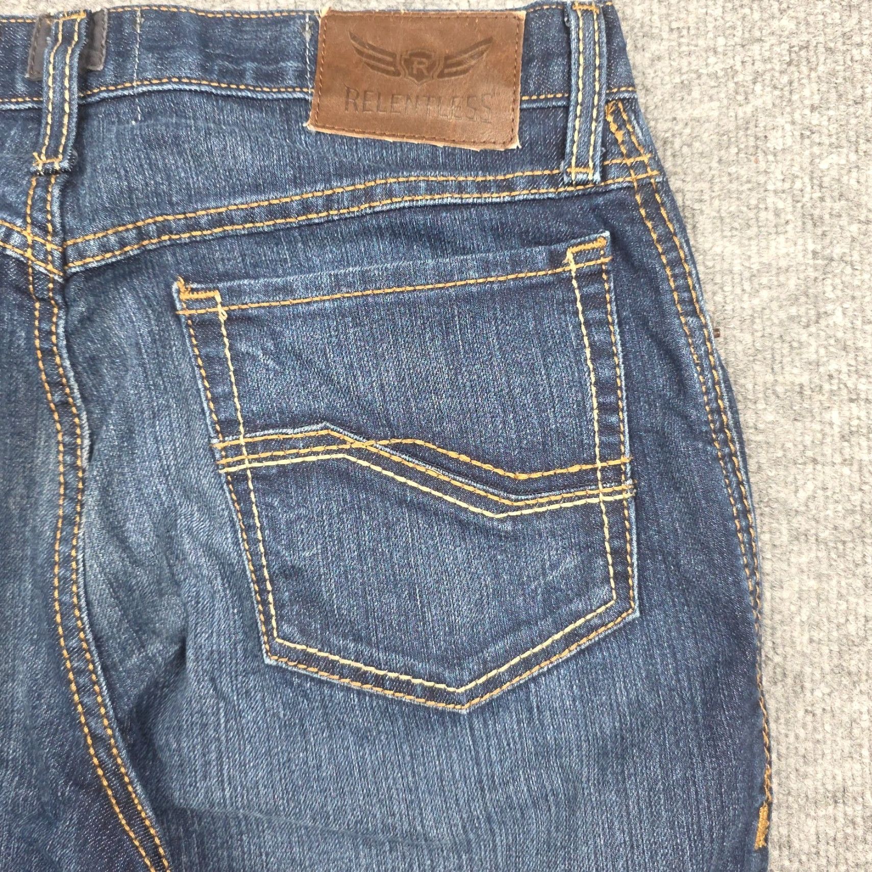 Ariat Ariat Men’s Relentless Relaxed Fit Jeans 30x32 Blue Straight Jeans Men 30 Inseam 30 Regular Fit 5-Pocket Denim Cotton Vintage No Size US 30 / EU 46 - 3 Thumbnail