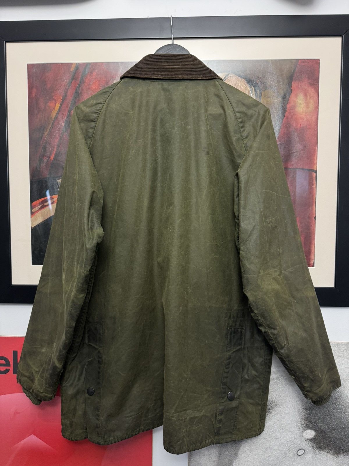 Barbour Vintage Distressed Barbour Bedale Waxed Jacket Corduroy Rare Size US M / EU 48-50 / 2 - 3 Thumbnail