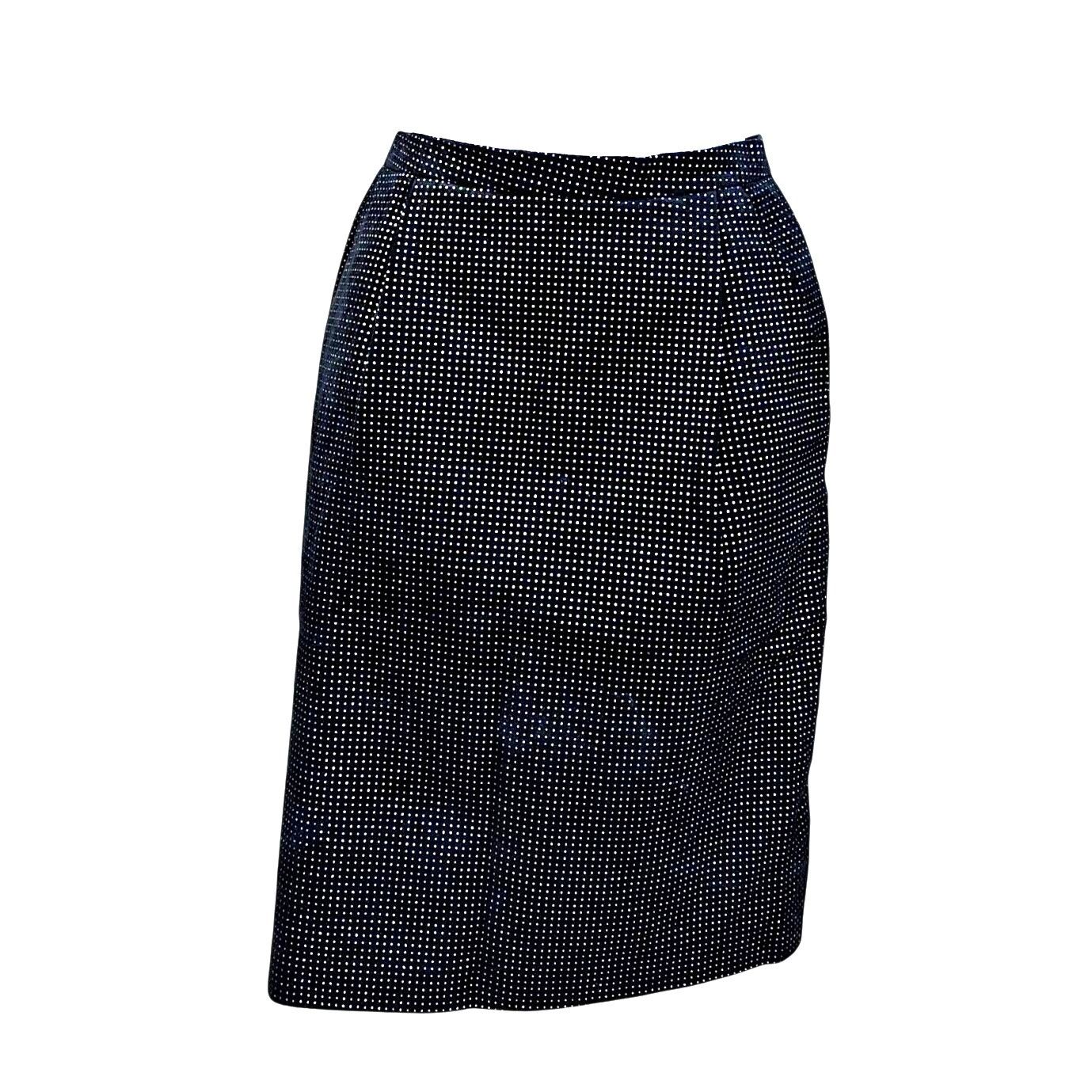 Other 80s Lillie Rubin Black Leather Pencil Skirt Small Suede Adri Size 26" / US 2 / IT 38 - 1 Thumbnail