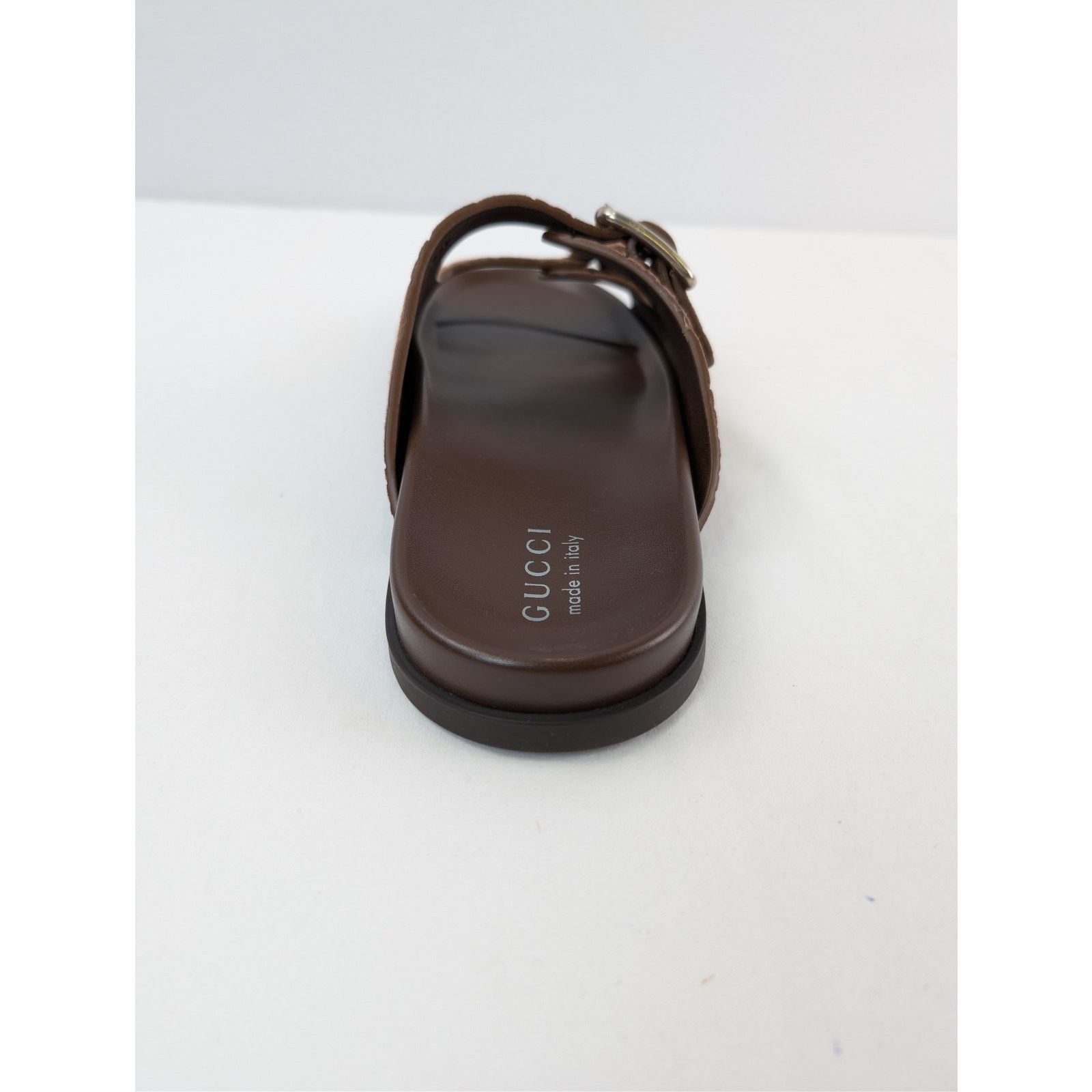 Gucci o1rshd1 Leather Slide Sandals in Brown Size US 11.5 / EU 44-45 - 14 Thumbnail
