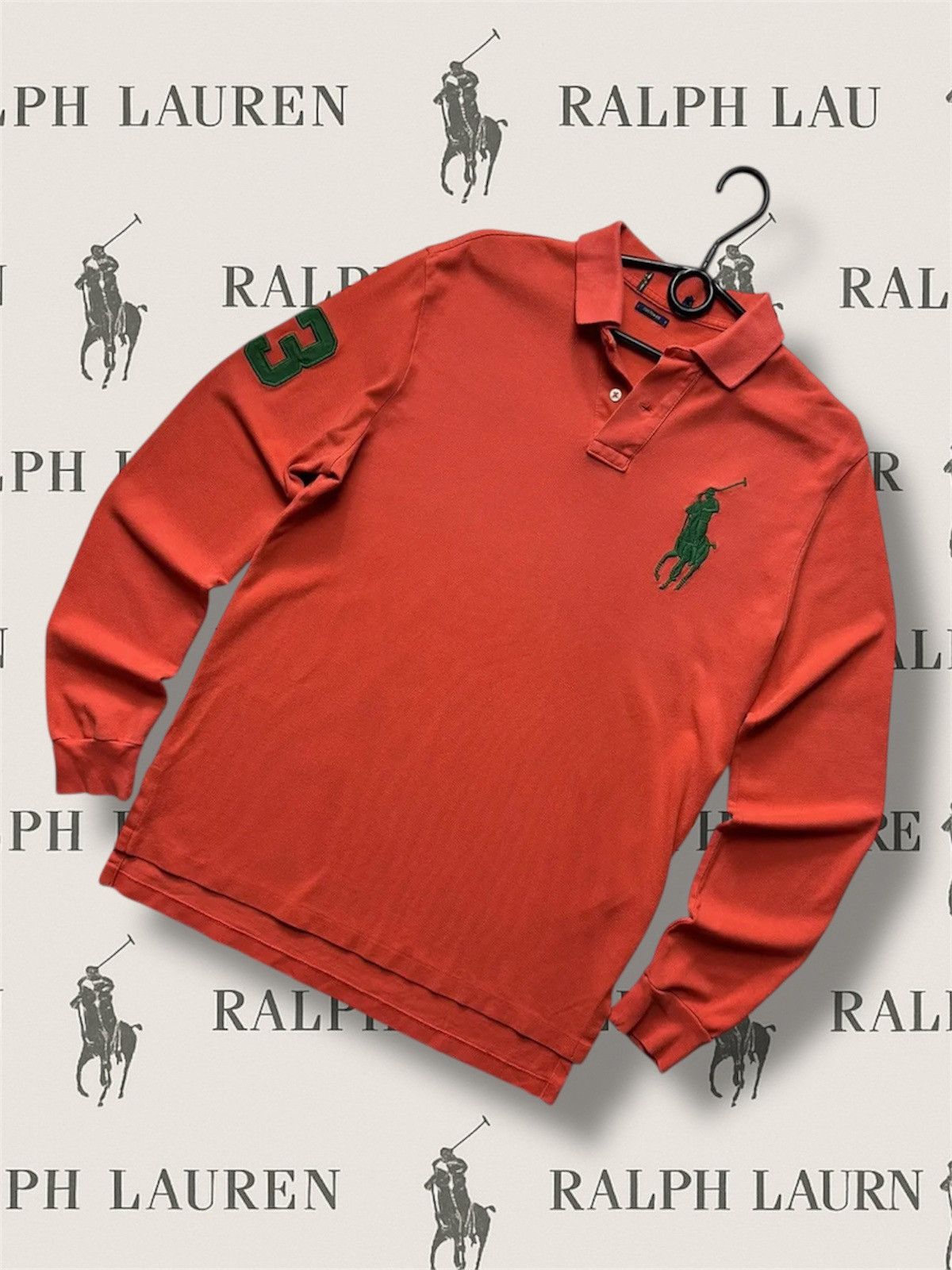 Polo Ralph Lauren Vintage polo Ralph Lauren orange rugby jersey big logo Size US M / EU 48-50 / 2 - 1 Thumbnail