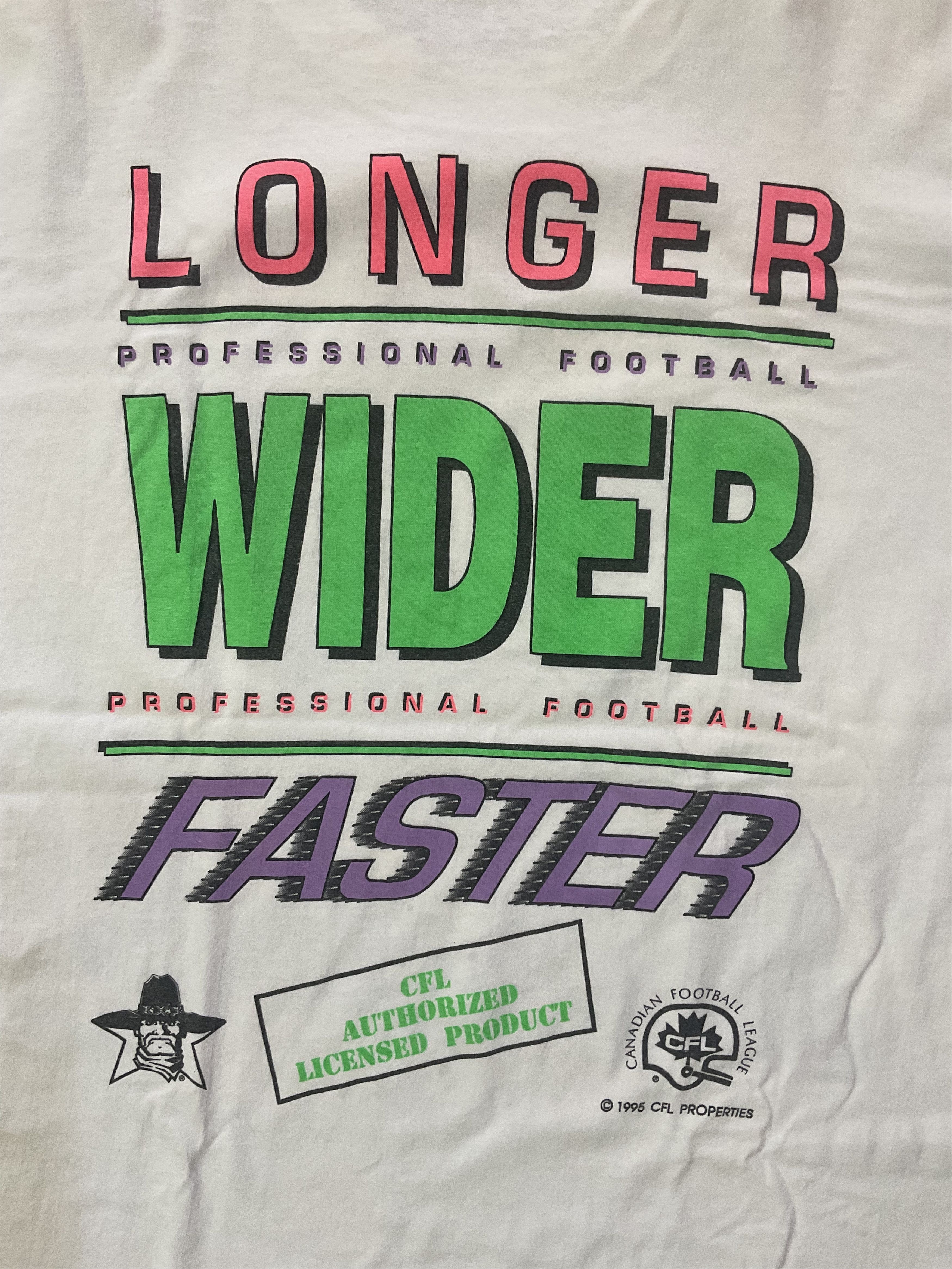 NFL Vintage 1995 CFL San Antonio Texans T-Shirt 2 Sided Print Size US L / EU 52-54 / 3 - 4 Thumbnail