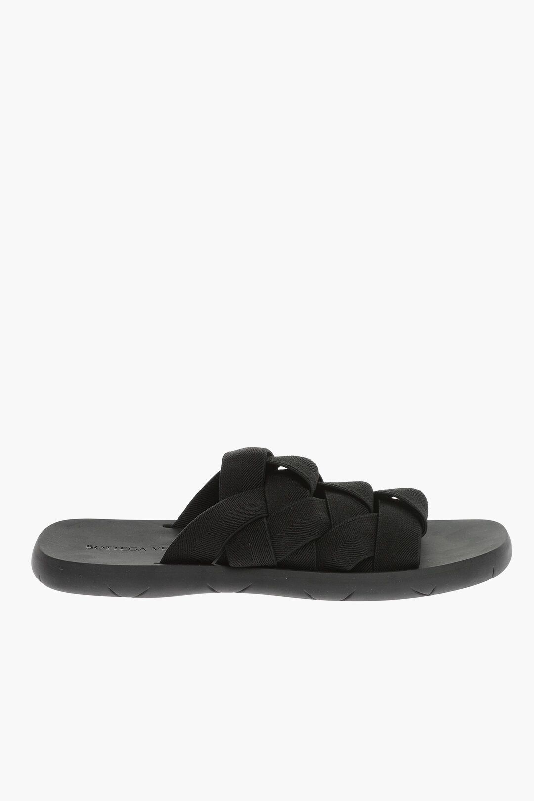 image of Bottega Veneta Og1Mm0424 Braided Plat Sandals In Black, Men's (Size 8)
