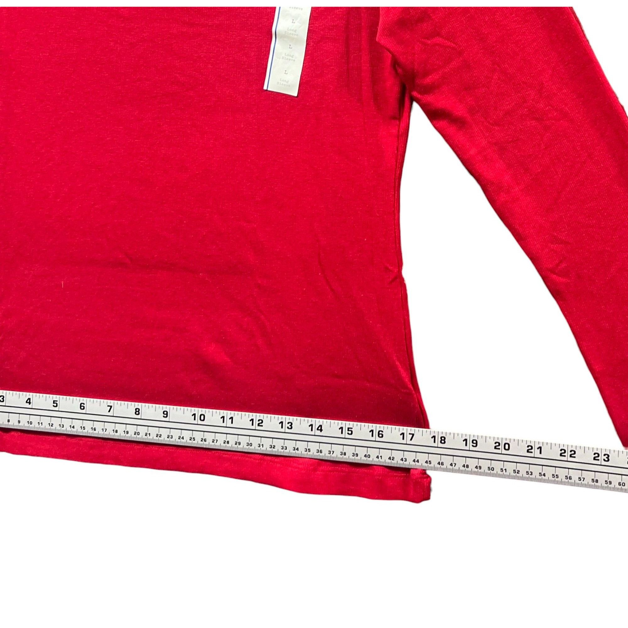 Other A New Day - Women's Long Sleeve Blouse - Red - Large Size L / US 10 / IT 46 - 5 Thumbnail