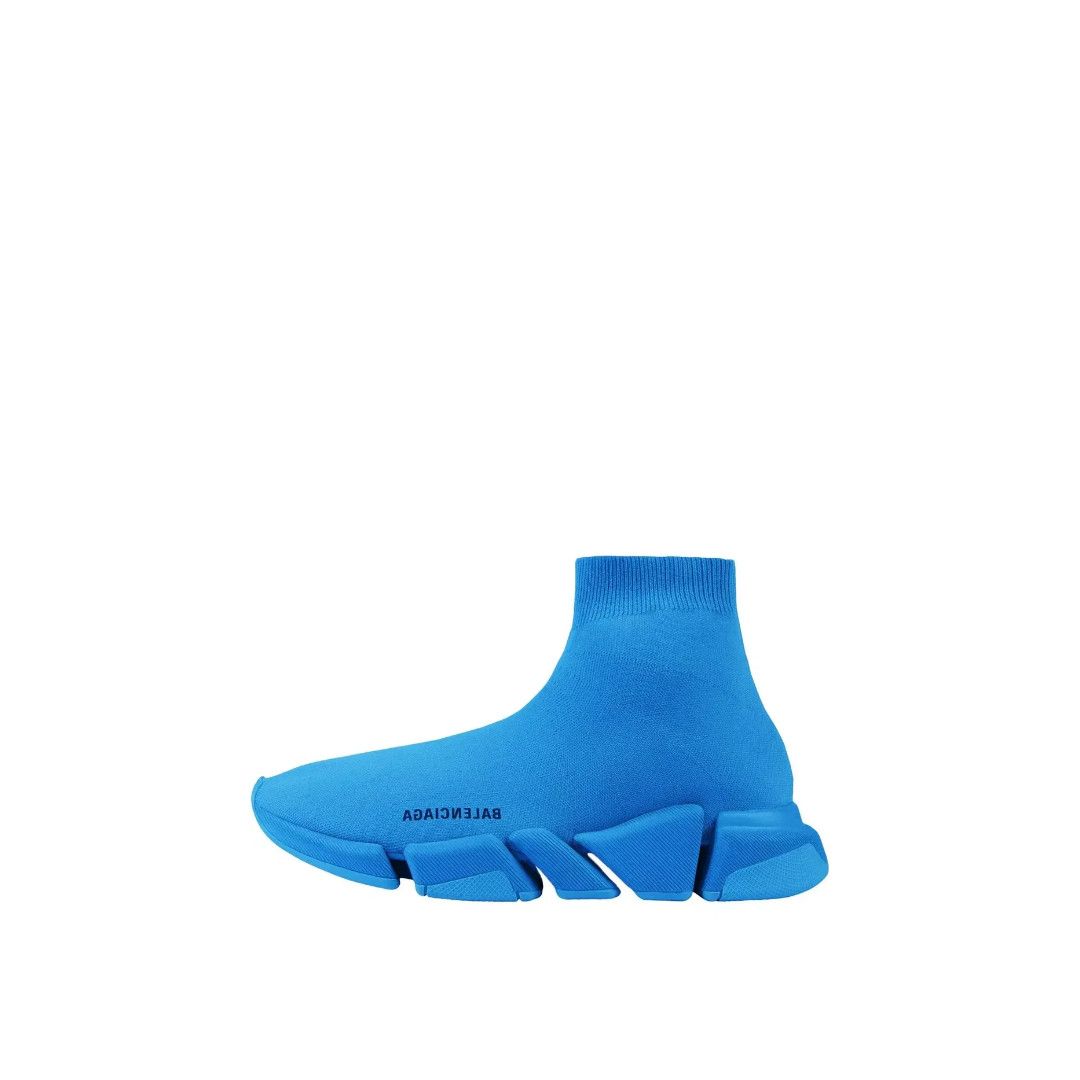Balenciaga o1w1db10125 Speed 2.0 Monocolor Recycled Knit Sneakers Blue Size US 6 / EU 39 - 1 Thumbnail
