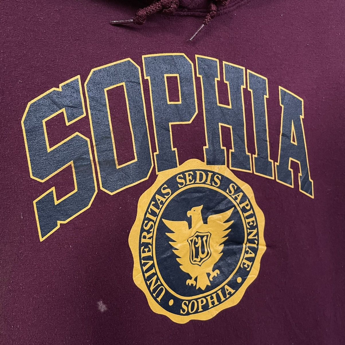 Vintage Vintage Y2K Sophia University Pullover Hoodie Size US M / EU 48-50 / 2 - 2 Thumbnail