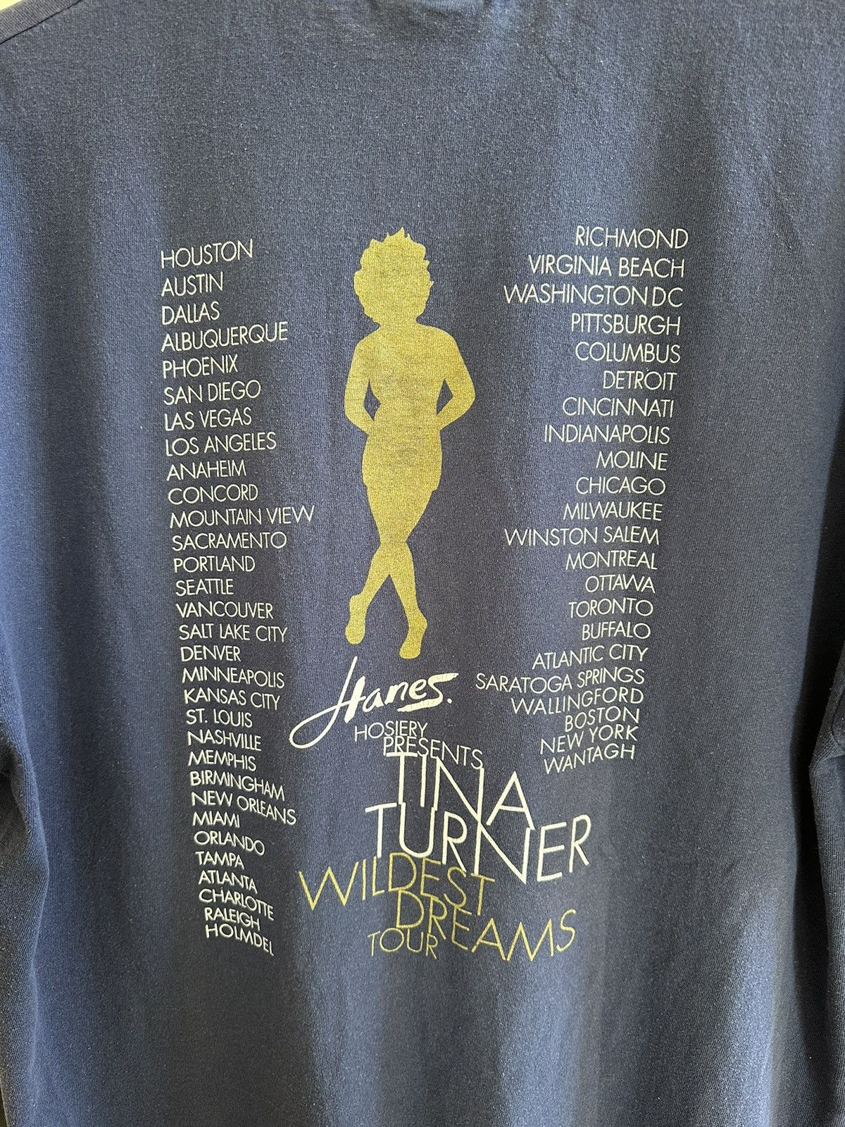 Vintage 1990s Tina Turner Wildest Dreams Tour Vintage T-Shirt Size US L / EU 52-54 / 3 - 5 Thumbnail