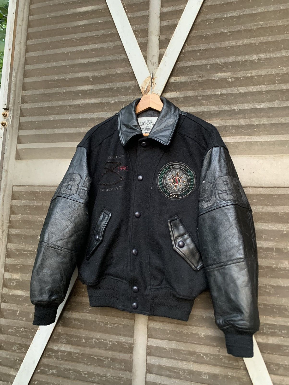 Vintage 👹Vintage Kome Kome Club All Black Varsity Jacket Size US S / EU 44-46 / 1 - 6 Thumbnail