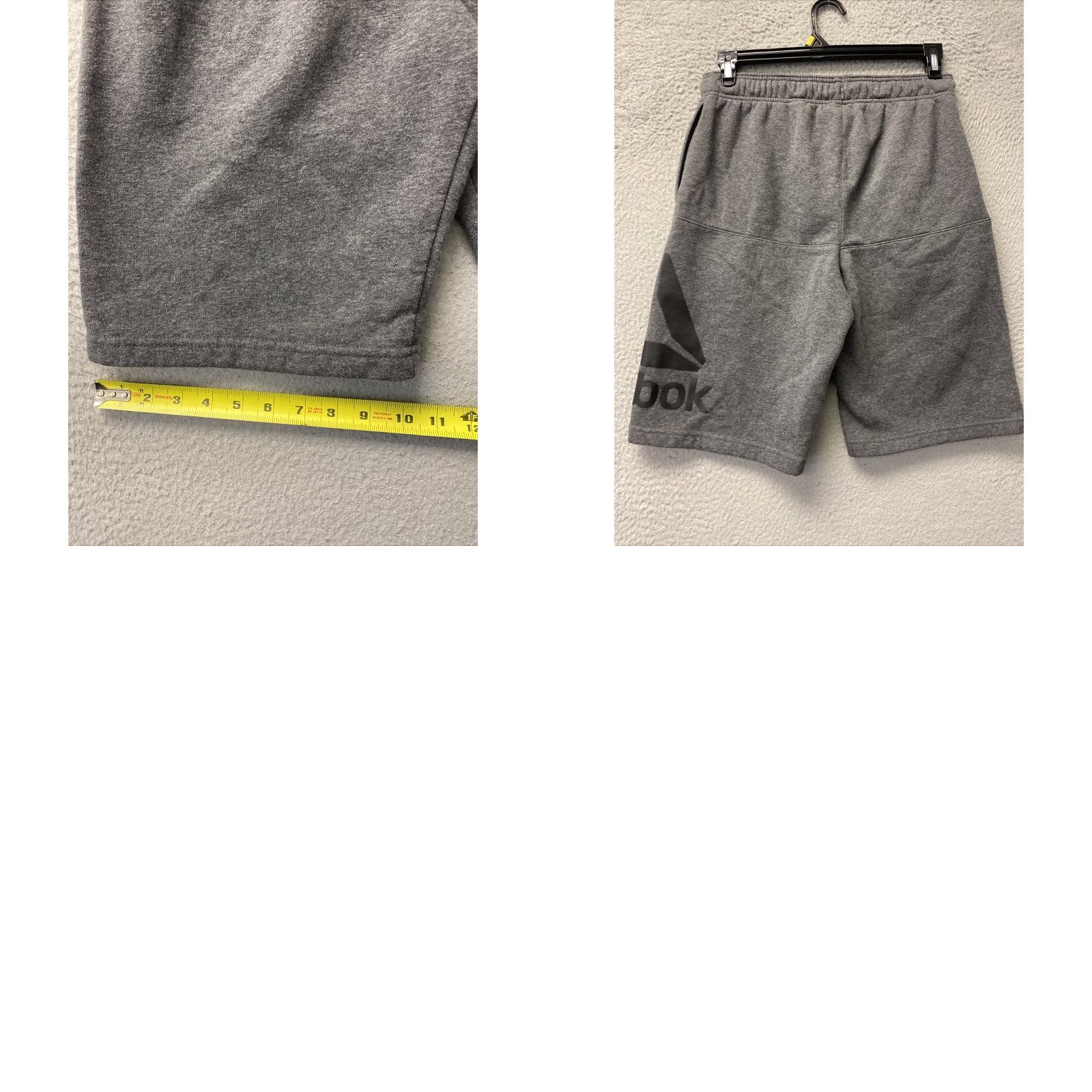 Reebok Reebok Ft Short Mens Workout Drawstring Pockets Zip Size Medium Gray 63-43 Size US 31 - 8 Thumbnail