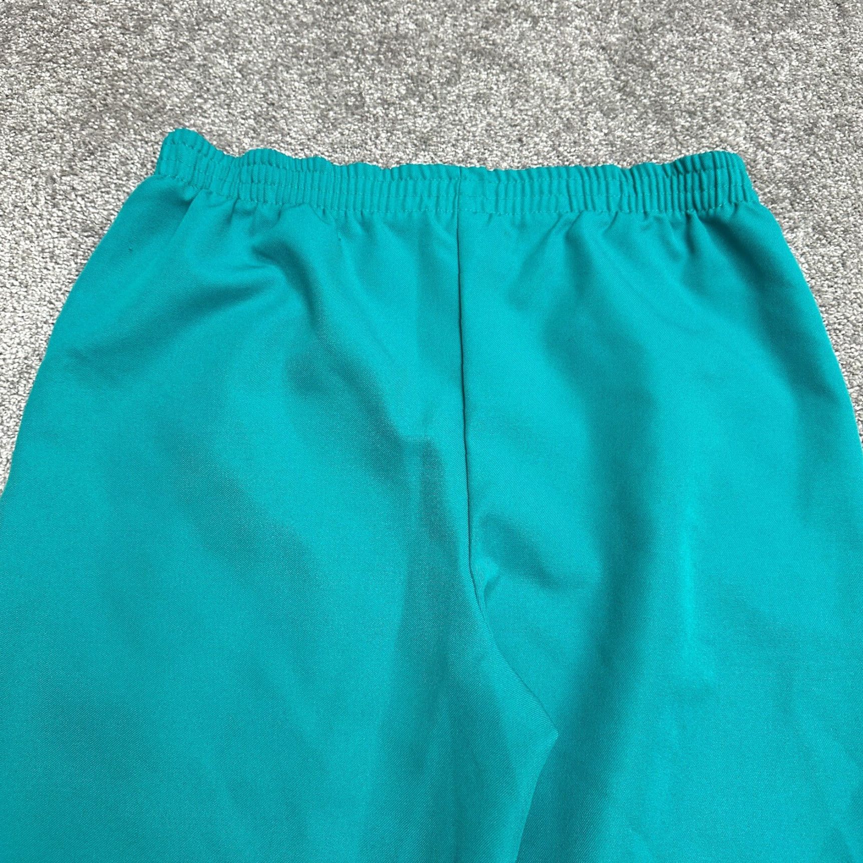 Vintage VINTAGE Bending Easy Dress Pants Women 12 Green High Rise Trouser Elastic Waist Flat Front 29in Inseam Size 34" / US 12 / IT 48 - 3 Thumbnail