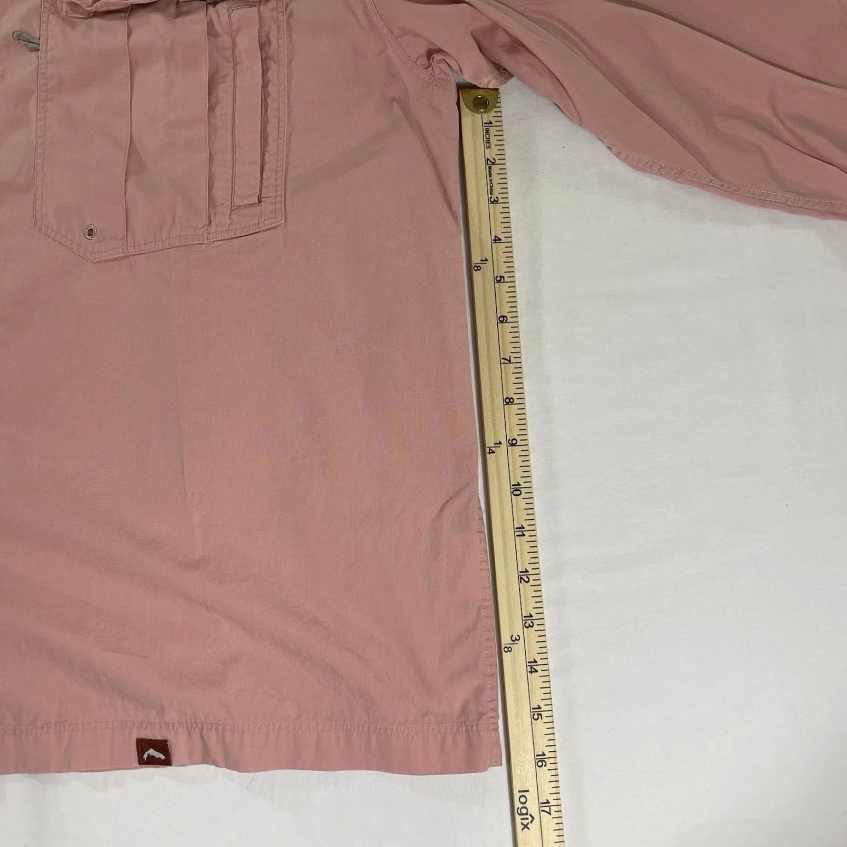 Pinko Simms Button-Up Shirt L Pink Long Sleeve Cotton Solid Anglers Fly Fishing Vintage: No Size US L / EU 52-54 / 3 - 6 Thumbnail