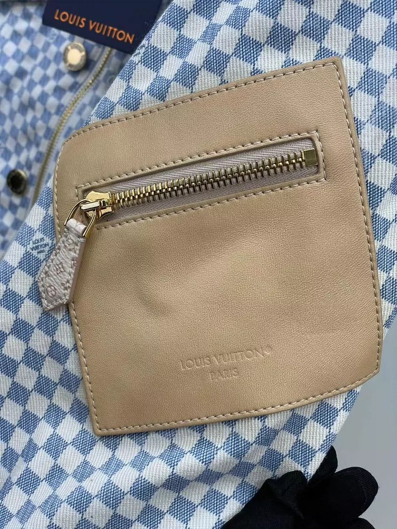 Louis Vuitton LOUIS VUITTON Classic checkerboard patchwork leather sleeve Size XS / US 0-2 / IT 36-38 - 4 Thumbnail