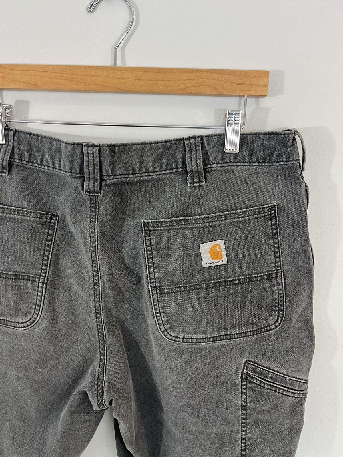 Carhartt Sun Faded Thrashed Gray Vintage Cut Off Shorts Size US 38 / EU 54 - 6 Thumbnail