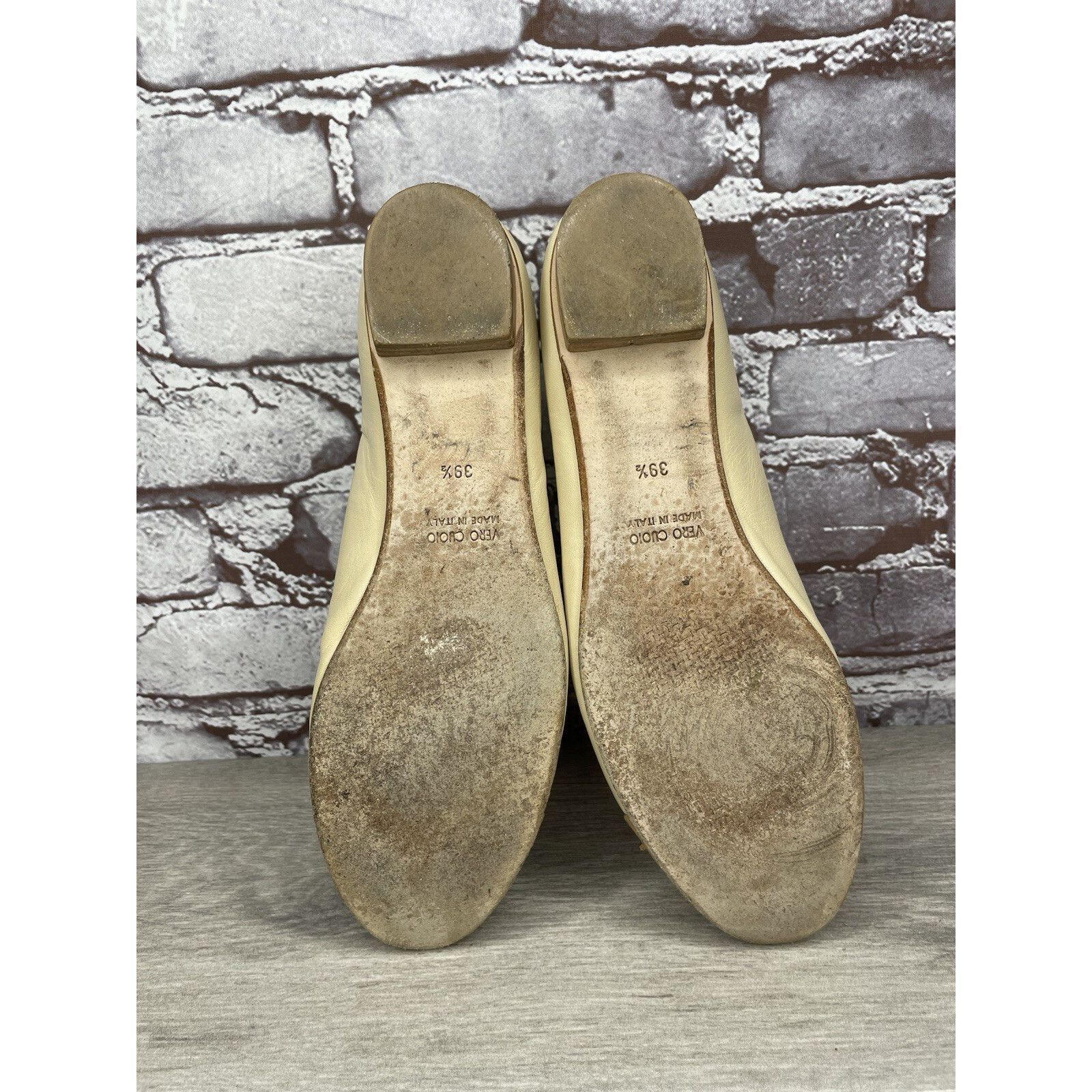 Carel Paris CAREL PARIS Ivory Leather Tan Brown Cap Toe Ballet Flats Wom Size US 9 / IT 39 - 9 Thumbnail