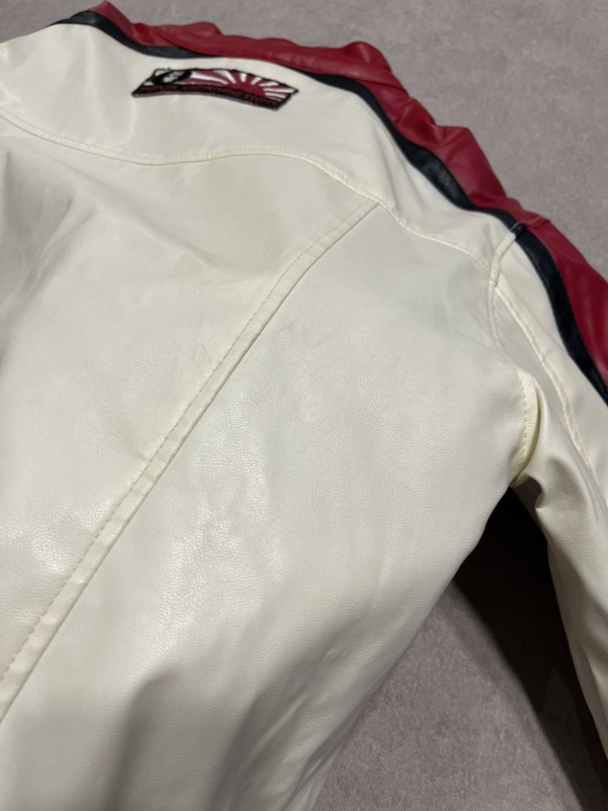 Vintage Japan Vintage Race Jacket Mens Nippon Faux Leather Y2K Biker Size US S / EU 44-46 / 1 - 7 Thumbnail
