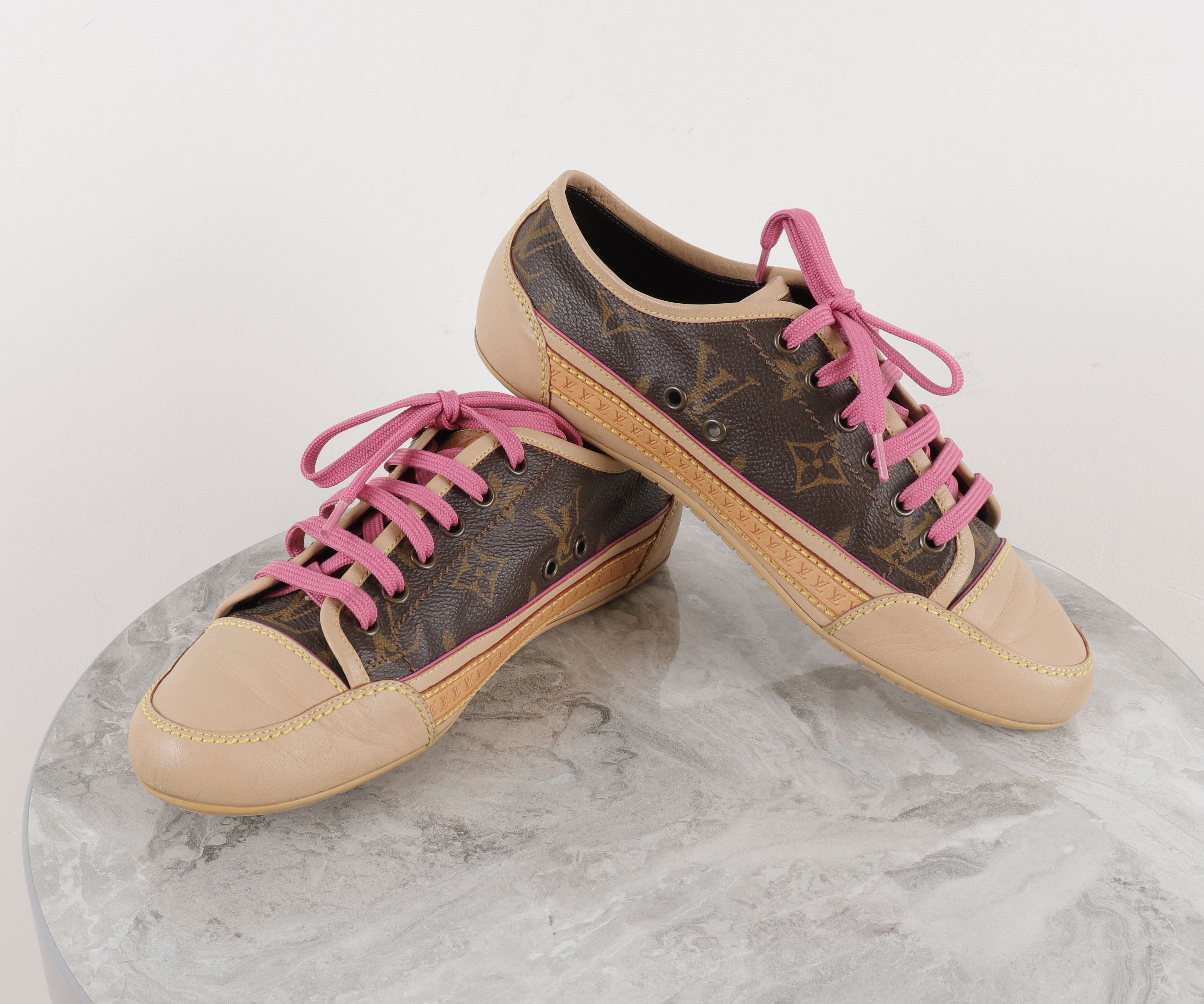 Louis Vuitton Louis Vuitton Leather Brown Monogram Sneakers Size US 6 / IT 36 - 19 Thumbnail