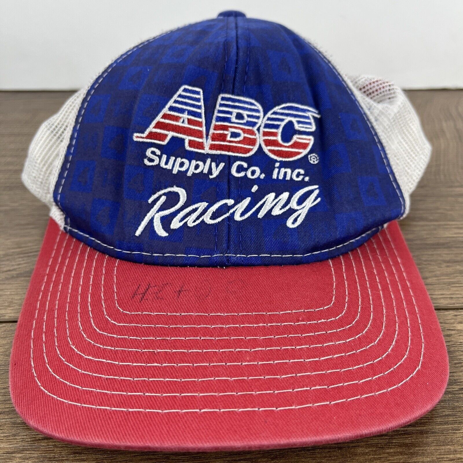 Other ABC Supply Company Racing Hat Blue Hat Adjustable Adult Size Size ONE SIZE - 5 Thumbnail