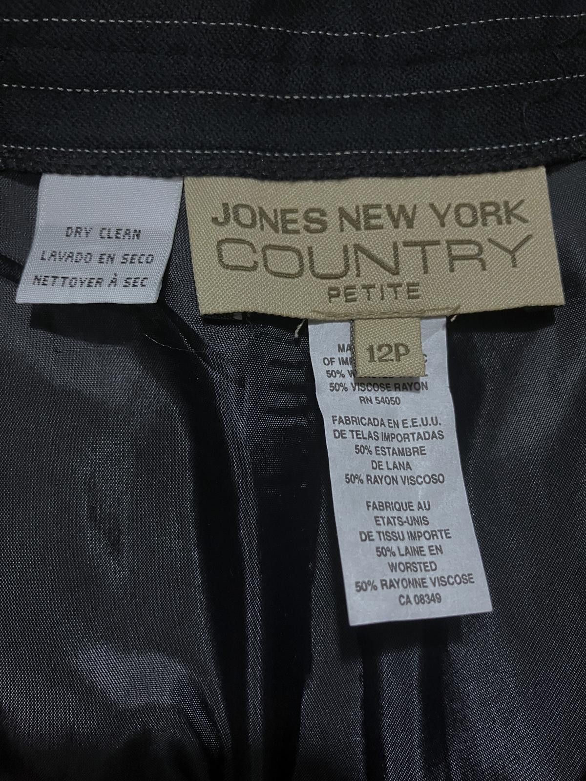 Jones New York Classic Black Pinstripe Dress Pants Jones New York Size 12P Size 38R - 7 Thumbnail