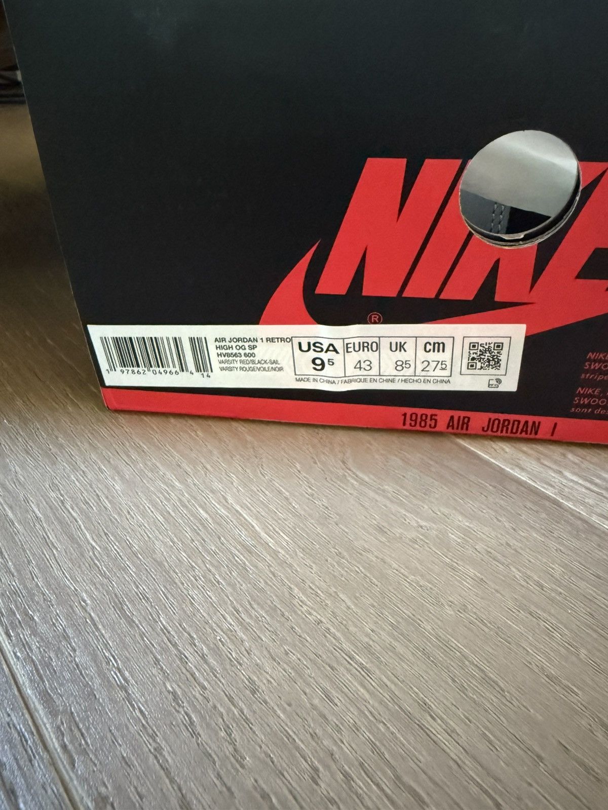 Jordan Brand × Union LA Nike Air Jordan Retro 1 High OG Union LA Chicago Shadow Size US 9.5 / EU 42-43 - 7 Thumbnail