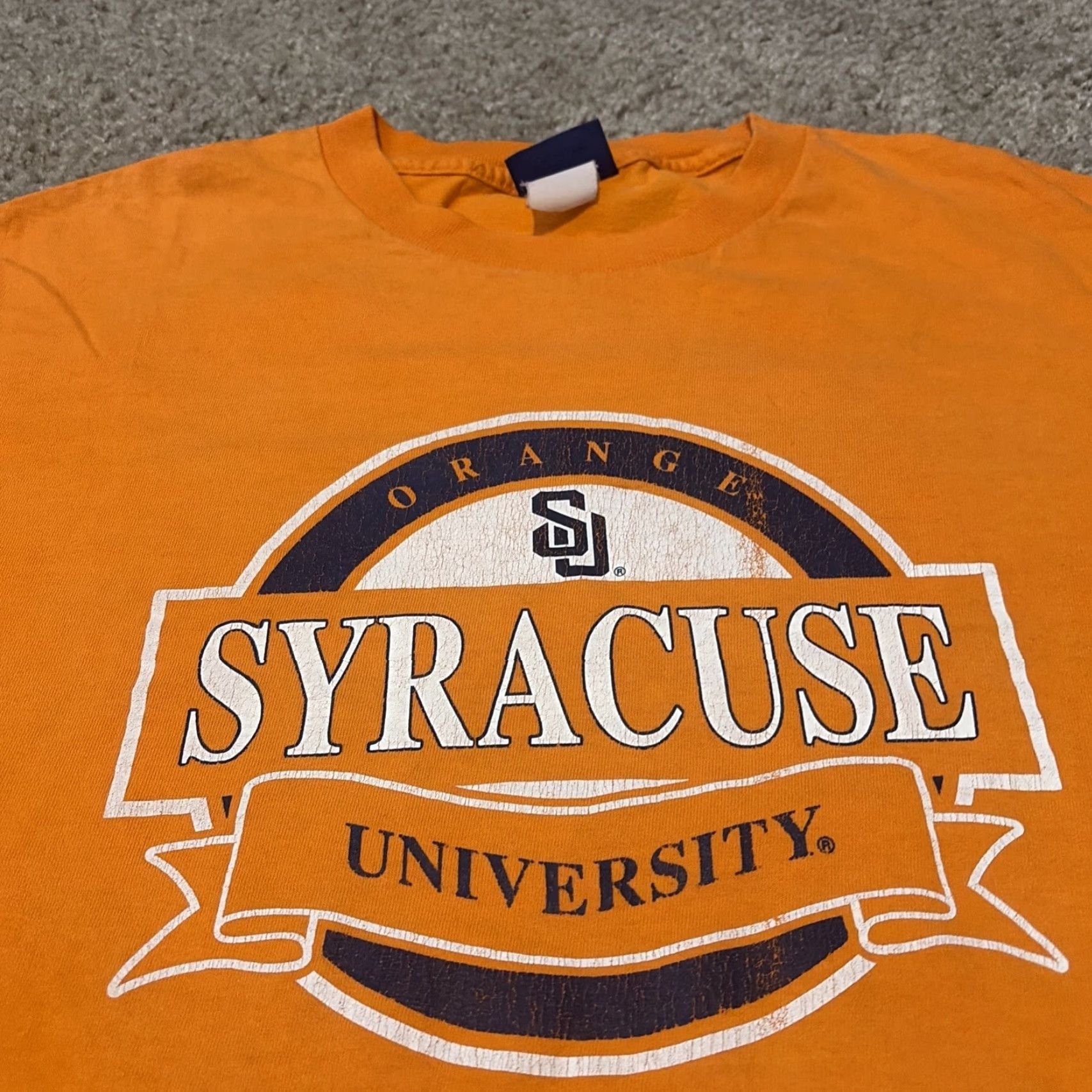 NCAA VINTAGE Syracuse Orangemen Orange NCAA T-Shirt XL Men Shirt Orange University XL Mens Size US XL / EU 56 / 4 - 3 Thumbnail