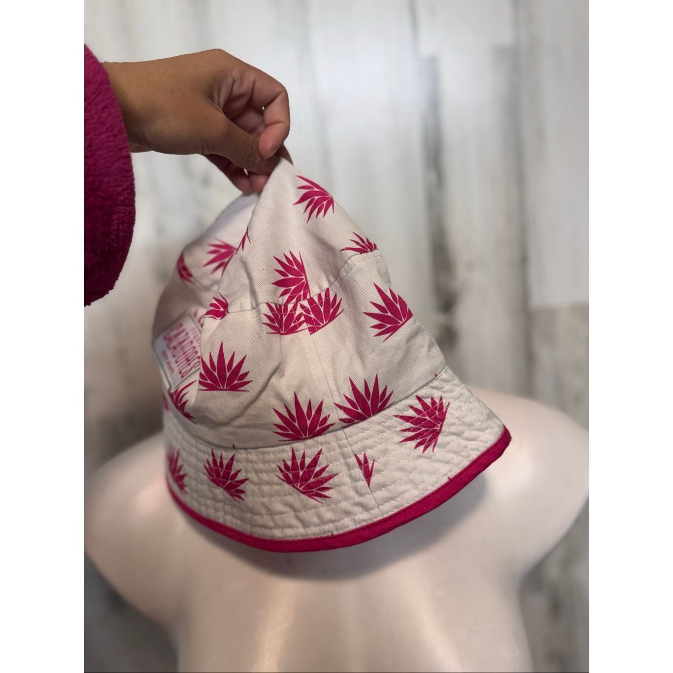 Other Tequila Cazadores Bucket Hat | White & Pink Agave Print Logo Size ONE SIZE - 2 Thumbnail