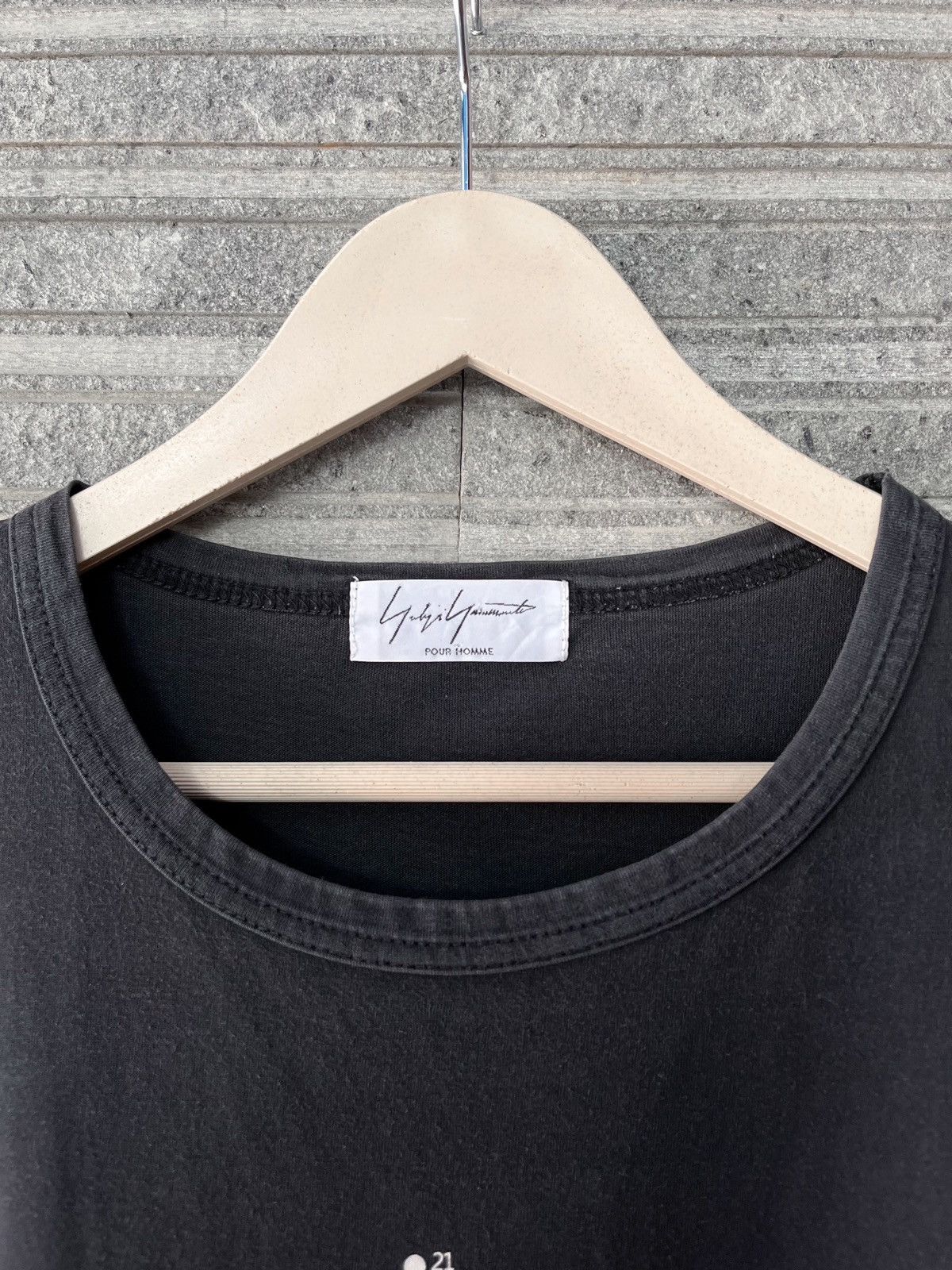 Yohji Yamamoto Yohji Yamamoto Pour Homme Signature Sunfaded Tee Size US L / EU 52-54 / 3 - 5 Thumbnail