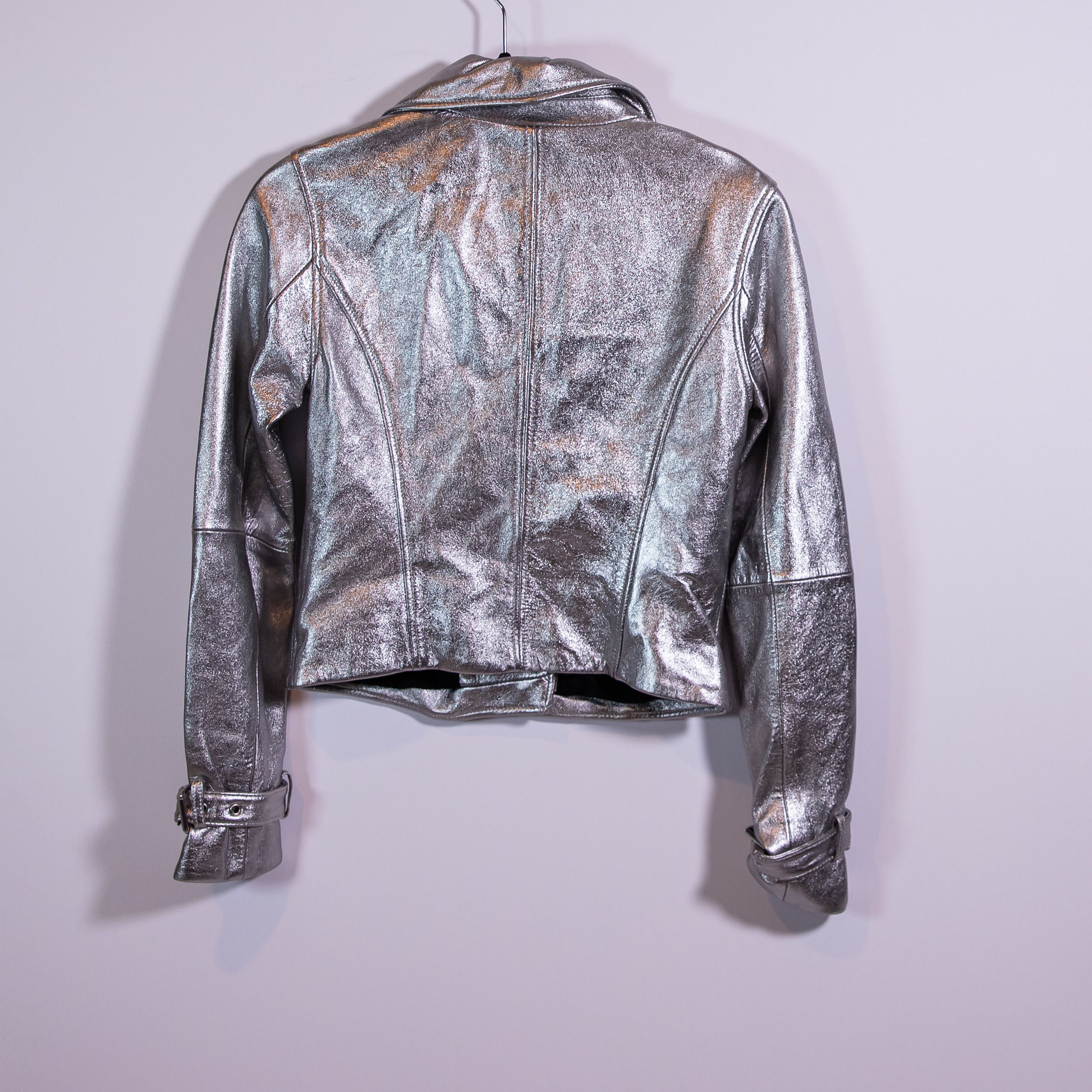 Paige NEW Paige Ashby Metallic Genuine Leather Size XS / US 0-2 / IT 36-38 - 4 Thumbnail